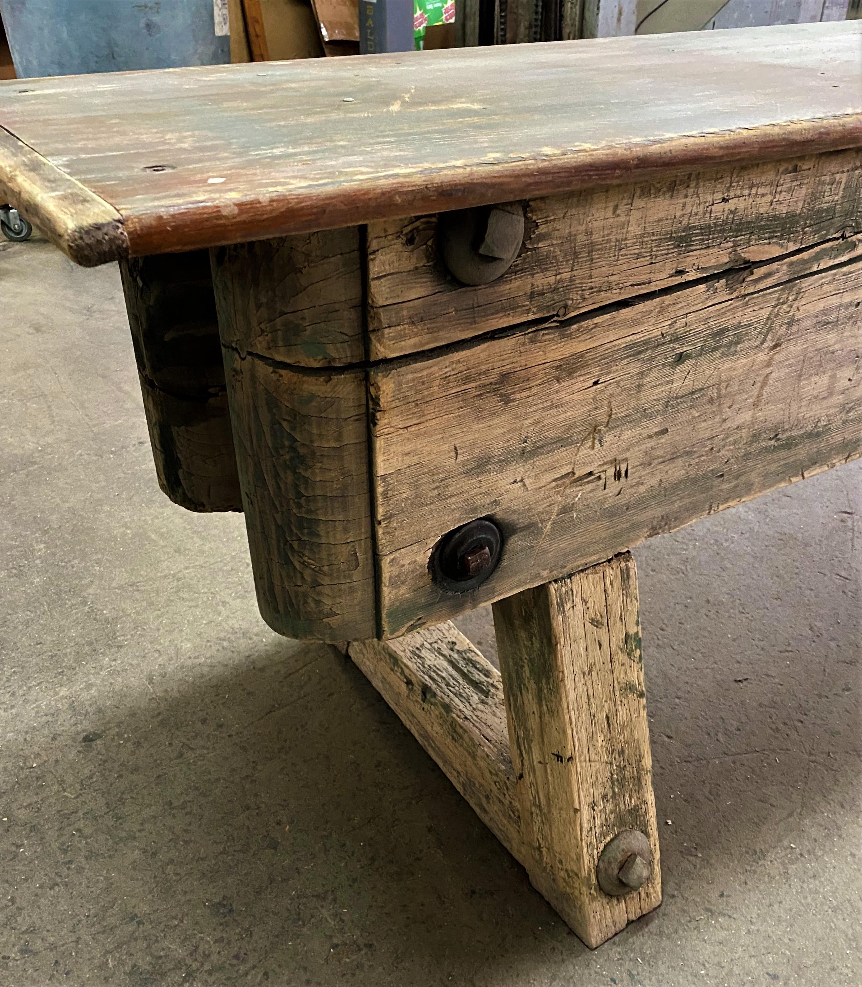 Industrial Console Table For Sale 1