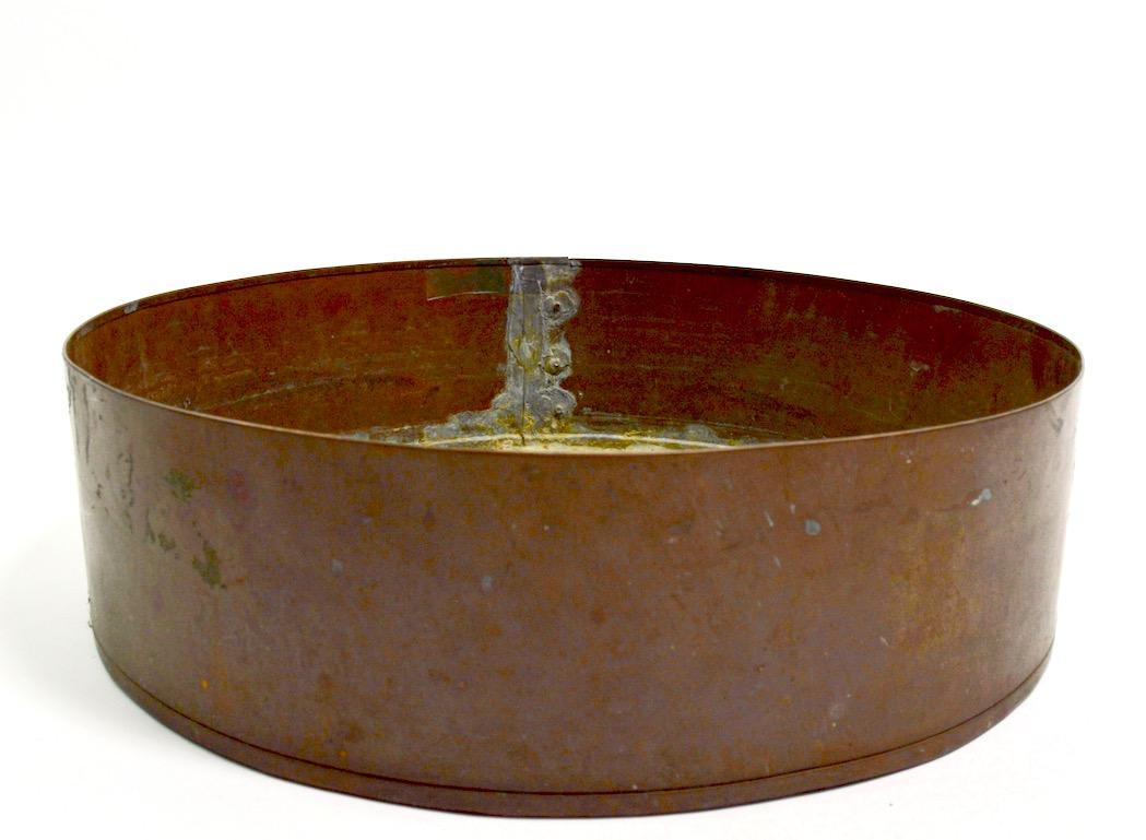 20th Century Industrial Copper Bowl Planter Architectural Element