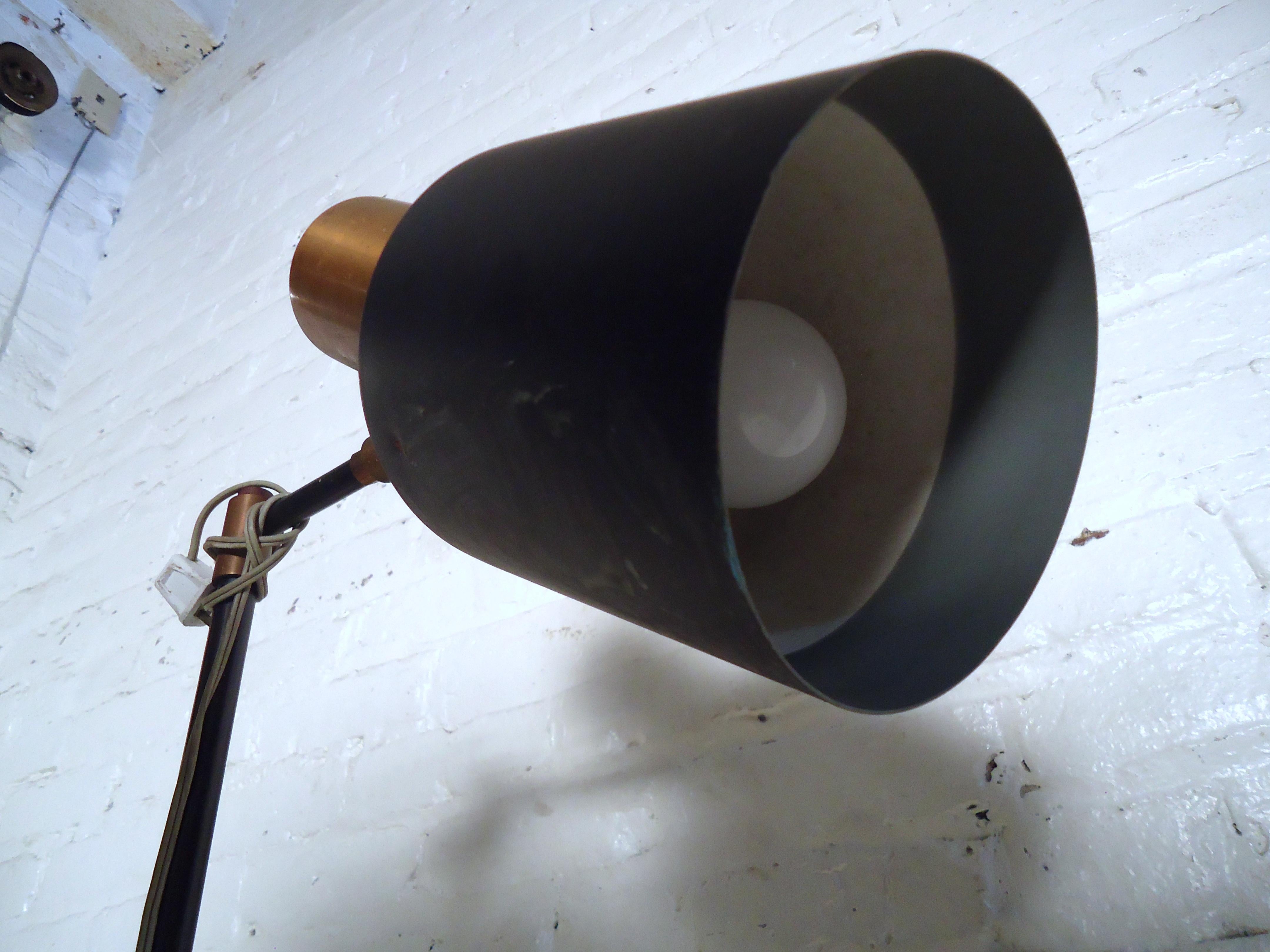20th Century Industrial Copper Floor Lamp