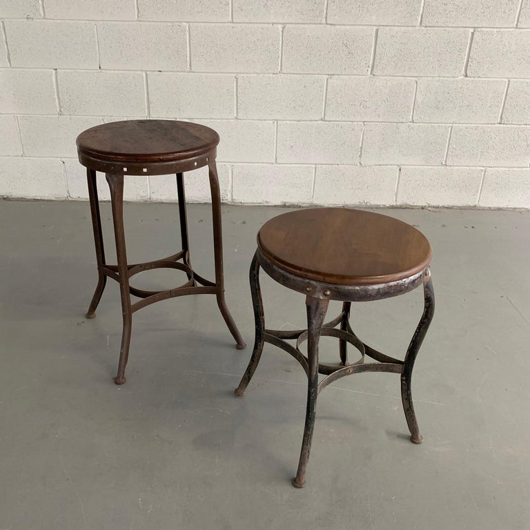 20th Century Industrial Counter Height Toledo Shop Stool For Sale