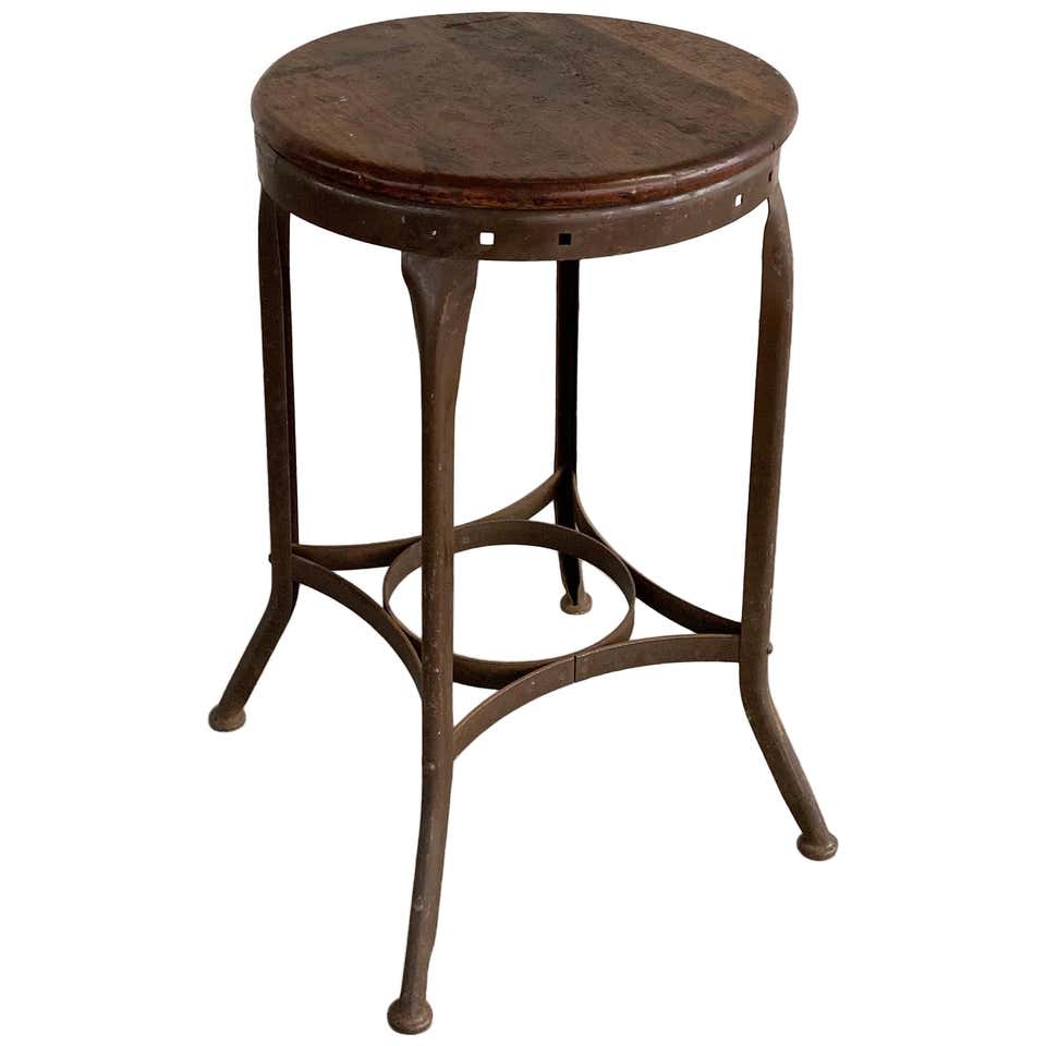 Vintage Industrial Factory Shop Stool at 1stDibs | antique shop stool ...