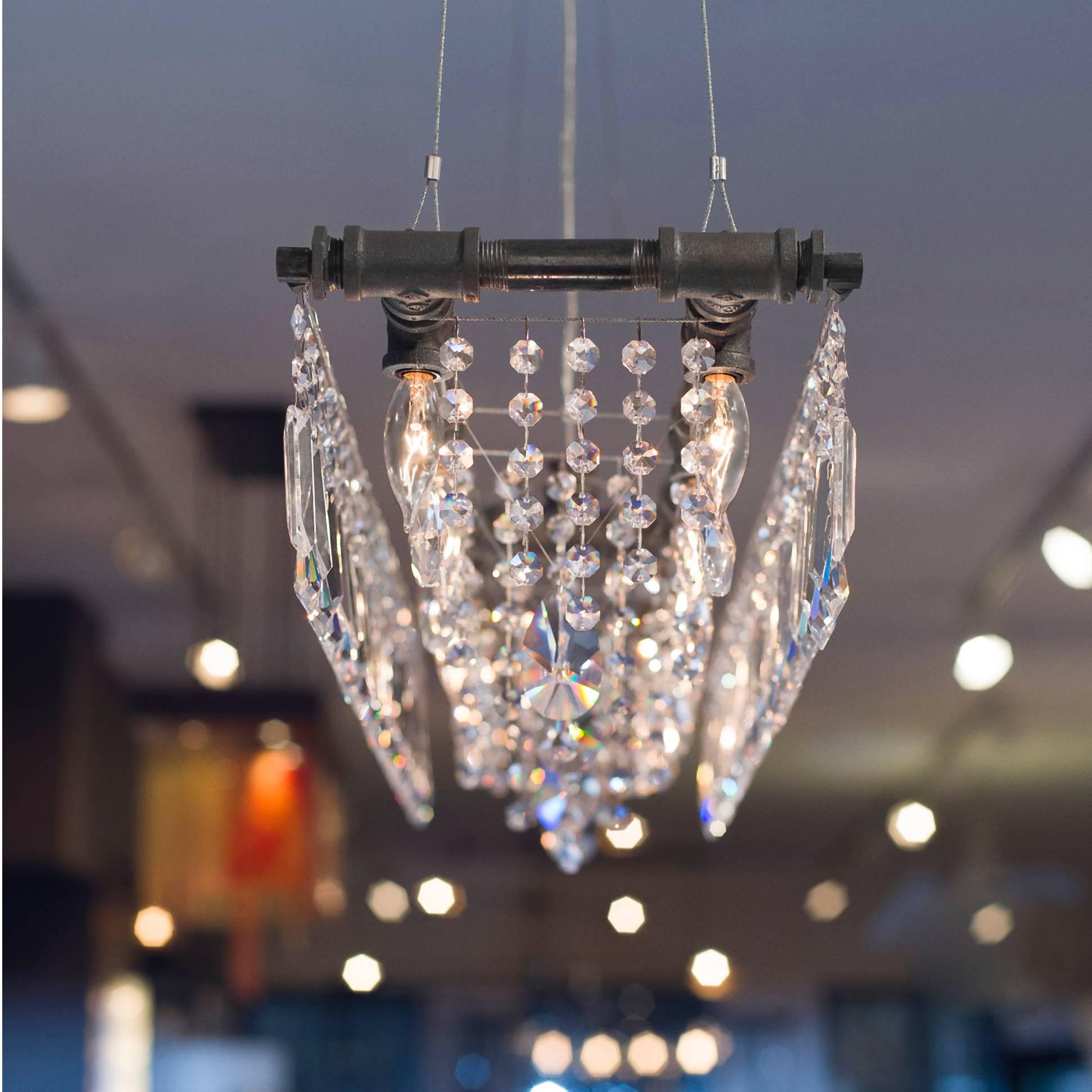industrial crystal chandelier