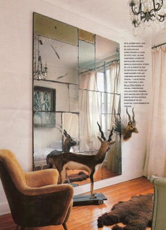 Industrial Custom-Made Artisanal Mirrors Hand-Aged Authentic Finish Frameless S