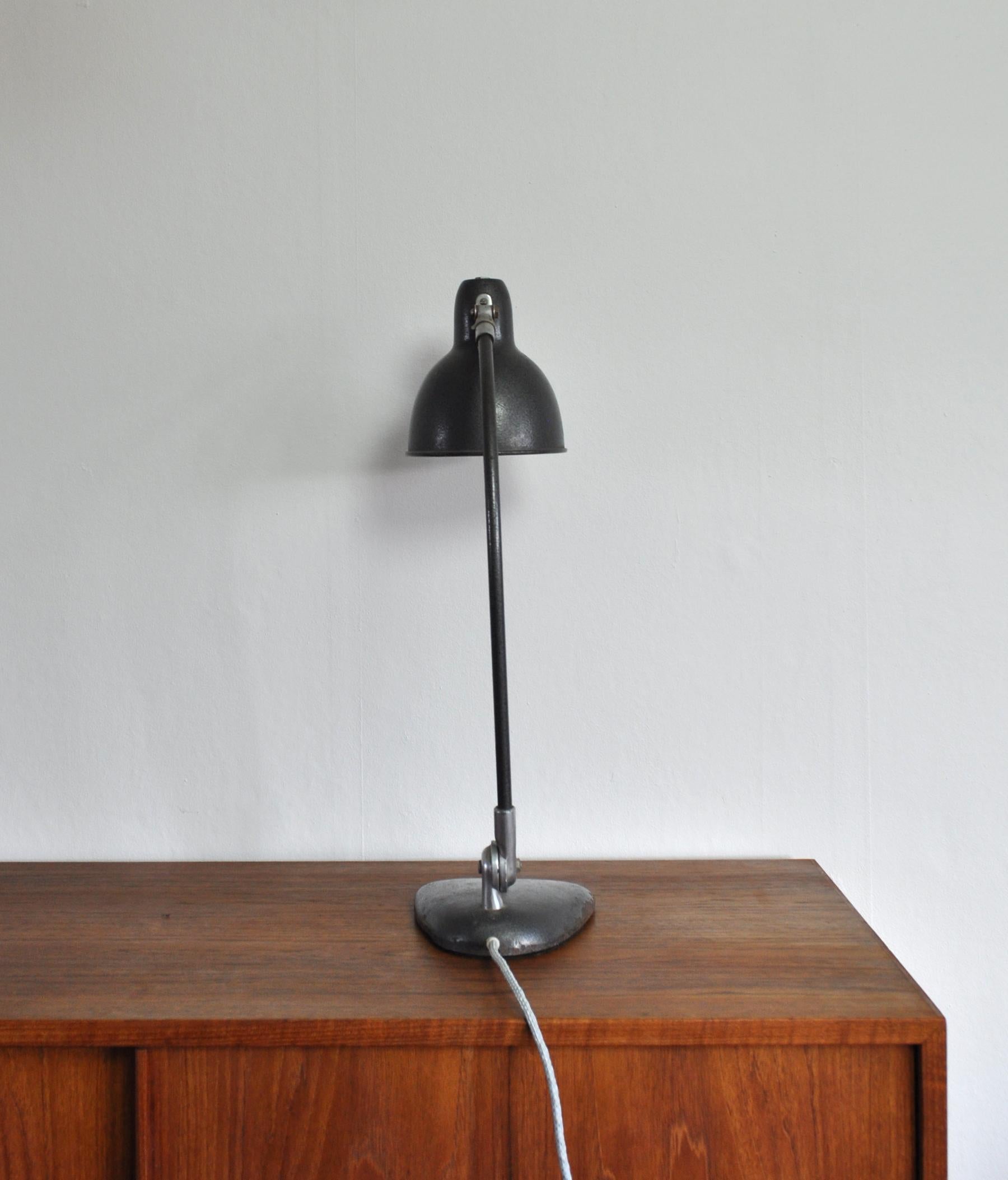 Industrial Danish Bauhaus Desk Lamp, 1930s-1940s 5