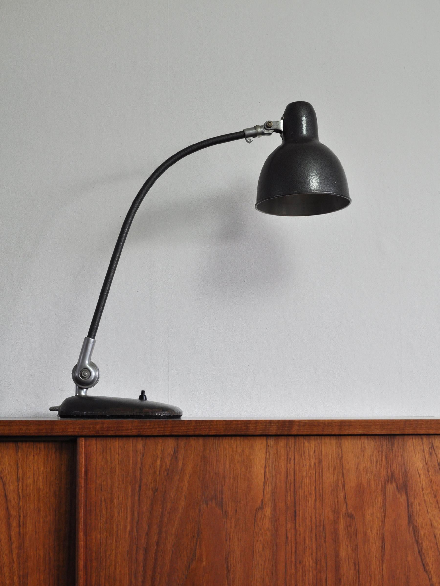 Industrial Danish Bauhaus Desk Lamp, 1930s-1940s (20. Jahrhundert)