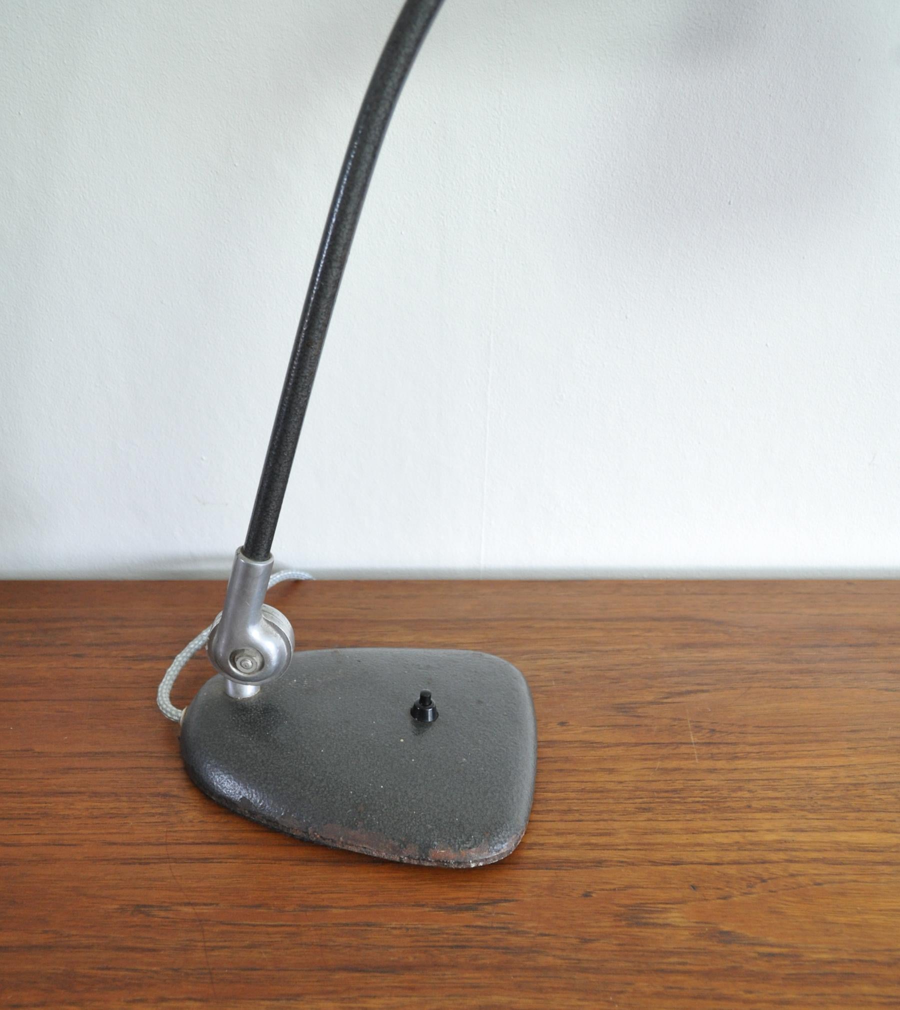 Industrial Danish Bauhaus Desk Lamp, 1930s-1940s (Aluminium)