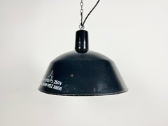 Industrial Dark Blue Enamel Pendant Lamp from EMAX, 1960s