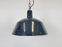 Industrial Dark Blue Enamel Pendant Lamp from EMAX, 1960s