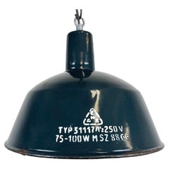 Industrial Dark Blue Enamel Pendant Lamp from EMAX, 1960s