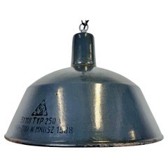 Industrial Dark Blue Enamel Pendant Lamp from EMAX, 1960s