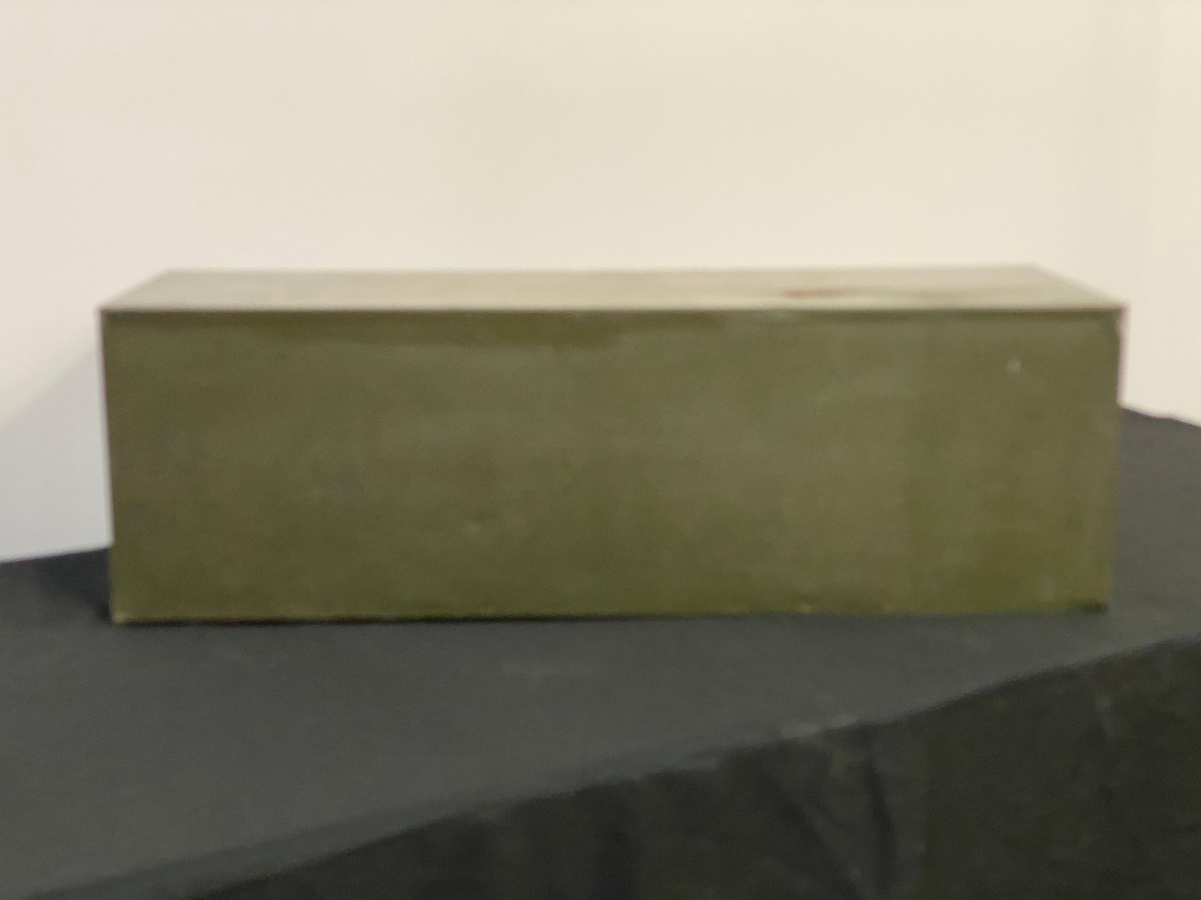 Industrial Dark Green Eighteen Drawer Hardware Cabinet In Good Condition For Sale In Garnerville, NY