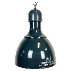 Industrial Dark Grey Enamel Pendant Lamp from EMAX, 1960s