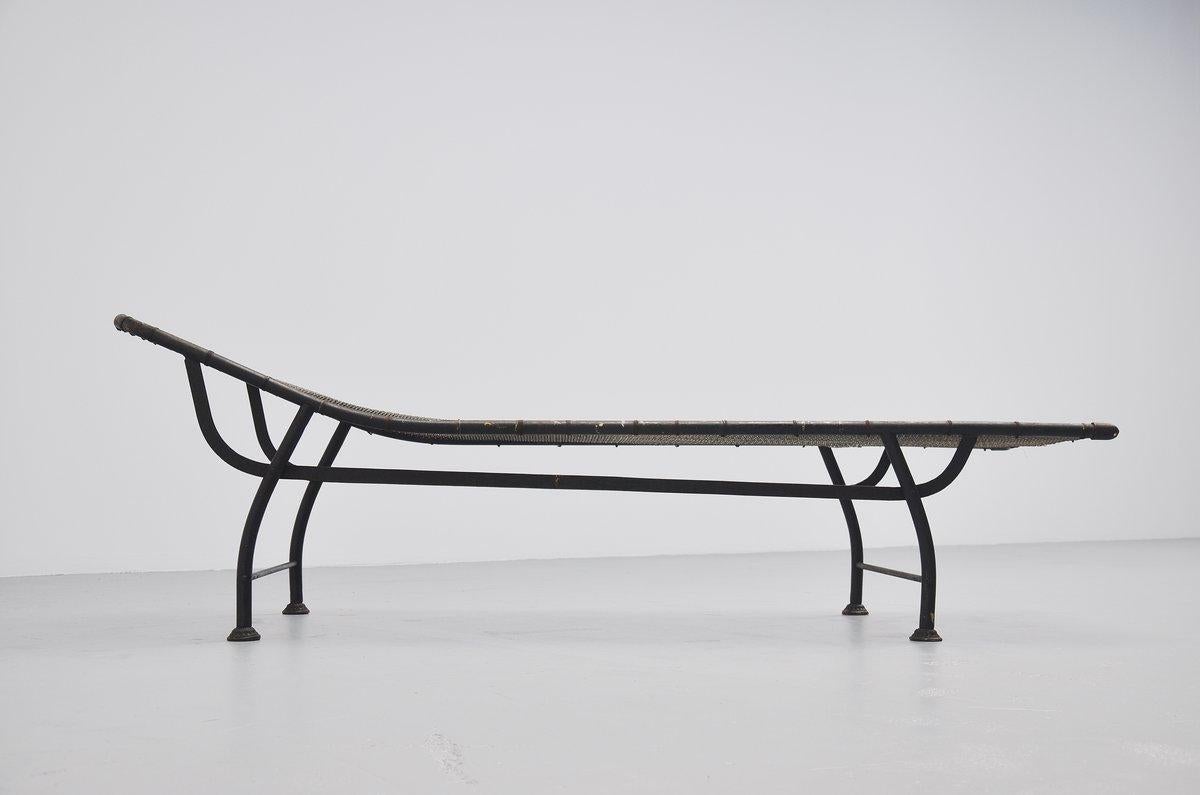 Lacquered Industrial Daybed in the Manner of Jean Prouvé, 1930