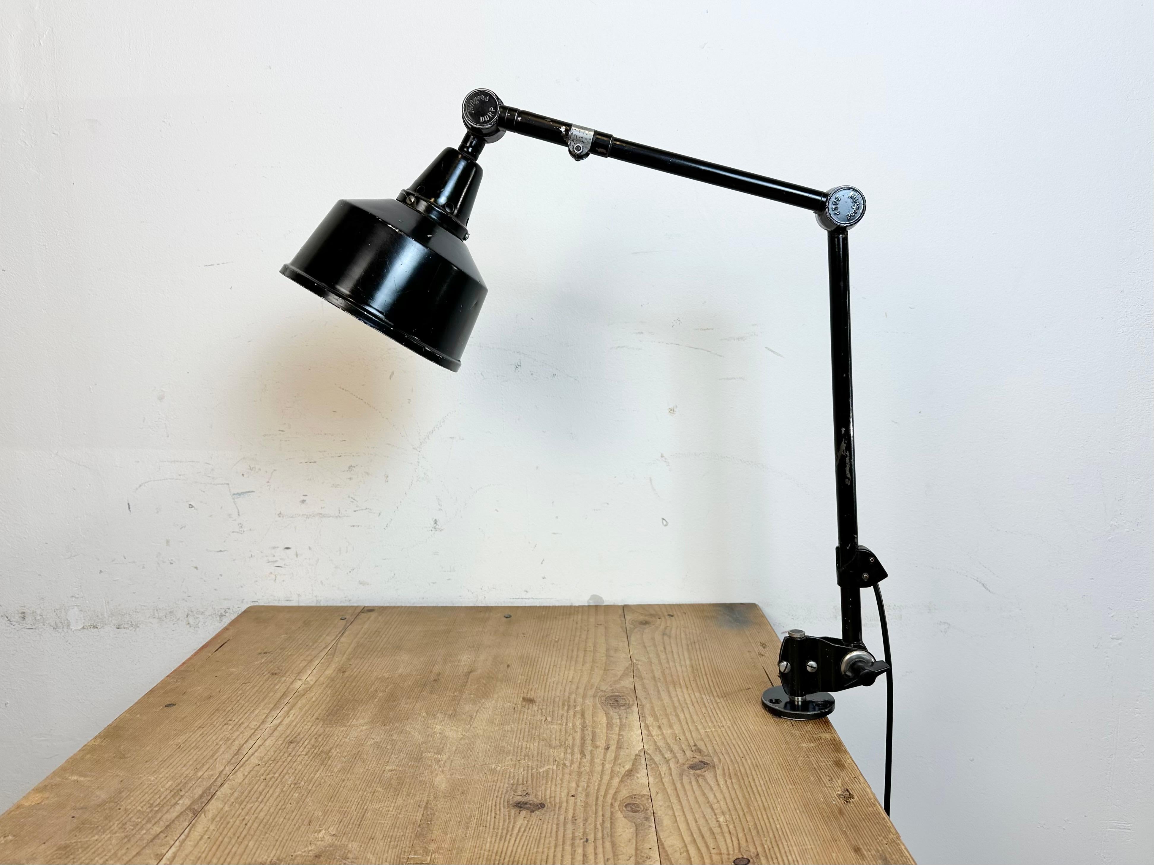 German Industrial DDRP Desk or Wall Lamp by Curt Fischer for Midgard, 1930s For Sale