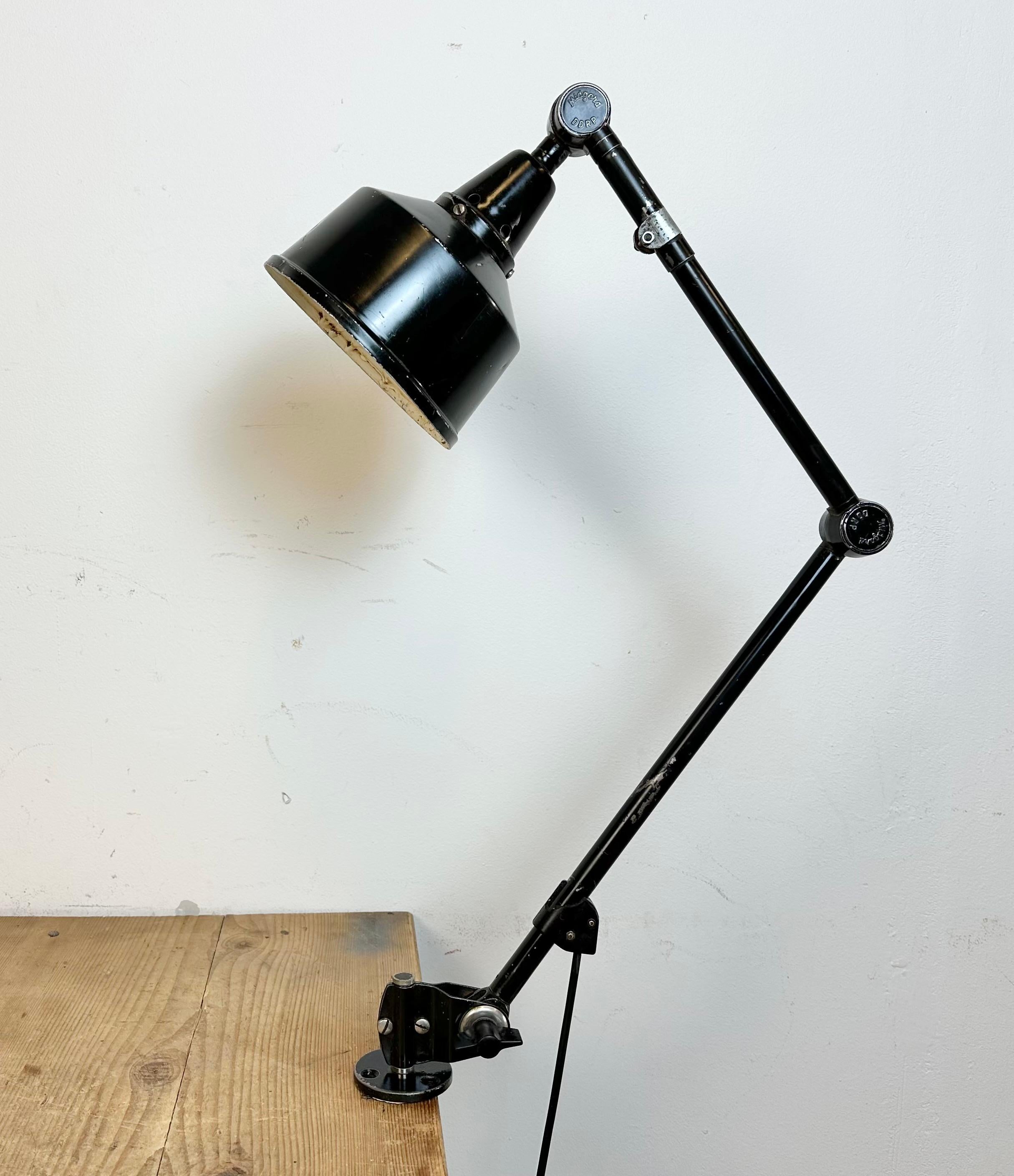 Industrial DDRP Desk or Wall Lamp by Curt Fischer for Midgard, 1930s In Good Condition For Sale In Kojetice, CZ