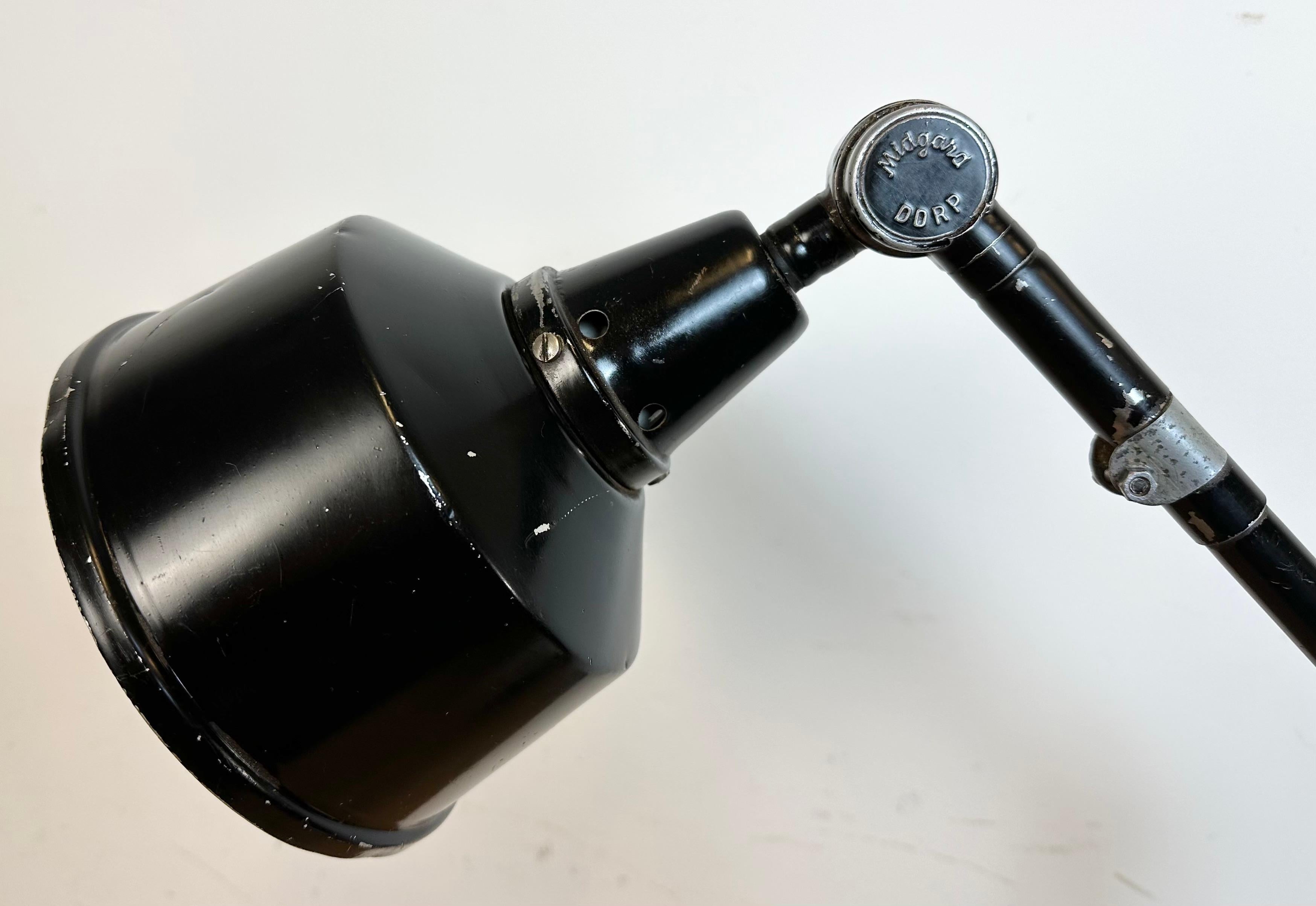 20th Century Industrial DDRP Desk or Wall Lamp by Curt Fischer for Midgard, 1930s For Sale