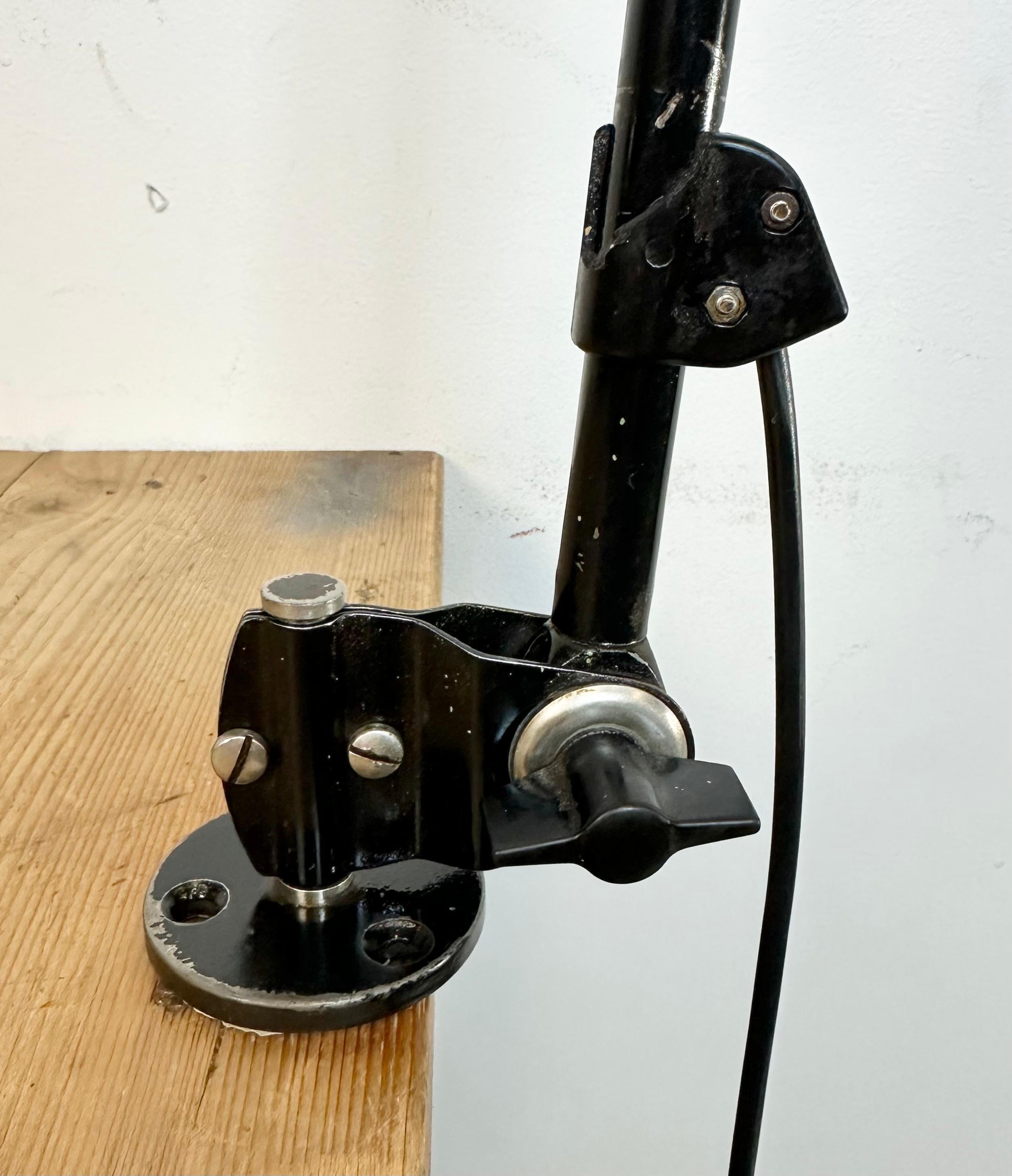 Iron Industrial DDRP Desk or Wall Lamp by Curt Fischer for Midgard, 1930s For Sale