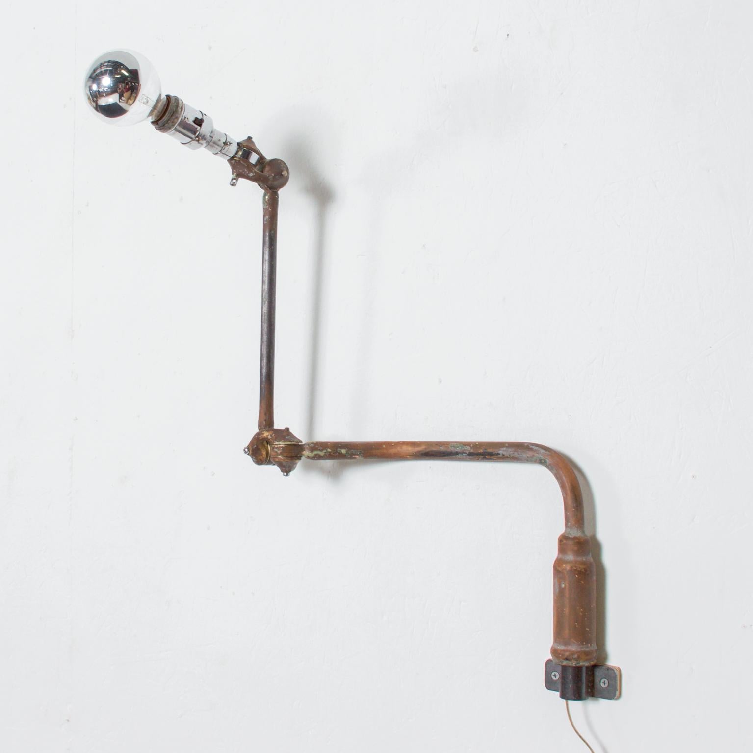 Mid-20th Century   1940s Faries Industrial Wall Sconce Medical Adjustable Lamp  For Sale