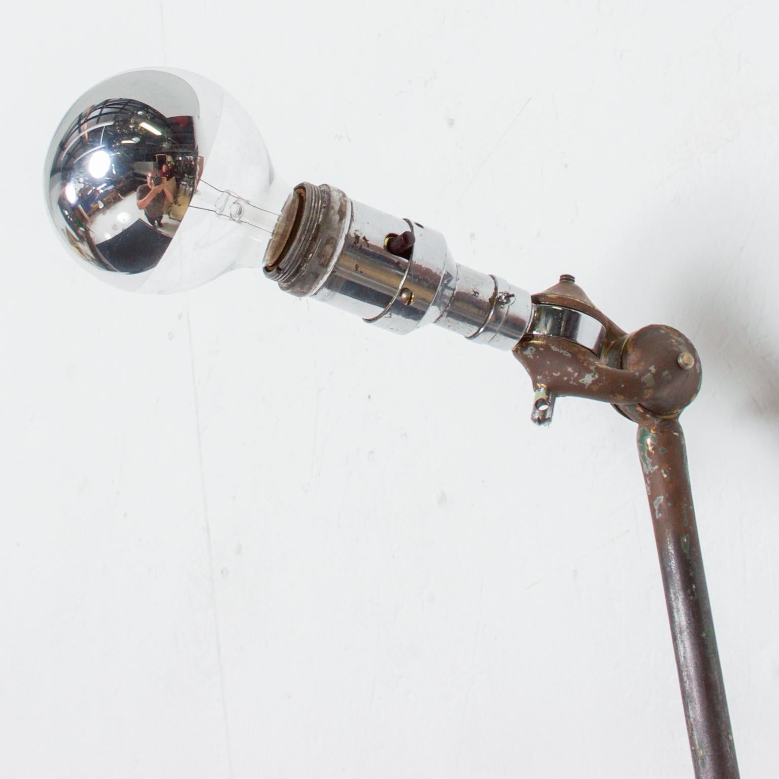 Metal   1940s Faries Industrial Wall Sconce Medical Adjustable Lamp  For Sale
