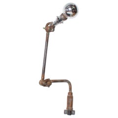   1940s Faries Industrial Wall Sconce Medical Adjustable Lamp 