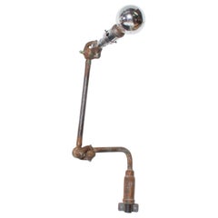 Vintage 1940s Faries Industrial Wall Sconce Medical Adjustable Lamp
