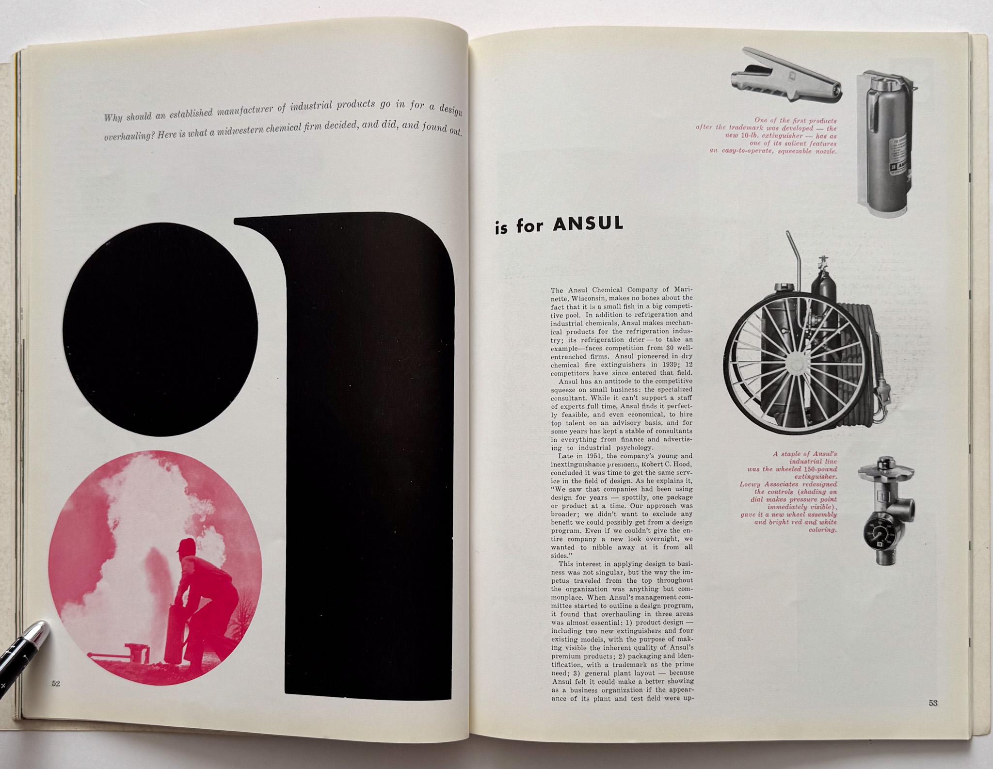 Carta Industrial Design 3: giugno 1954 (Alvin Lustig, consulente artistico) in vendita