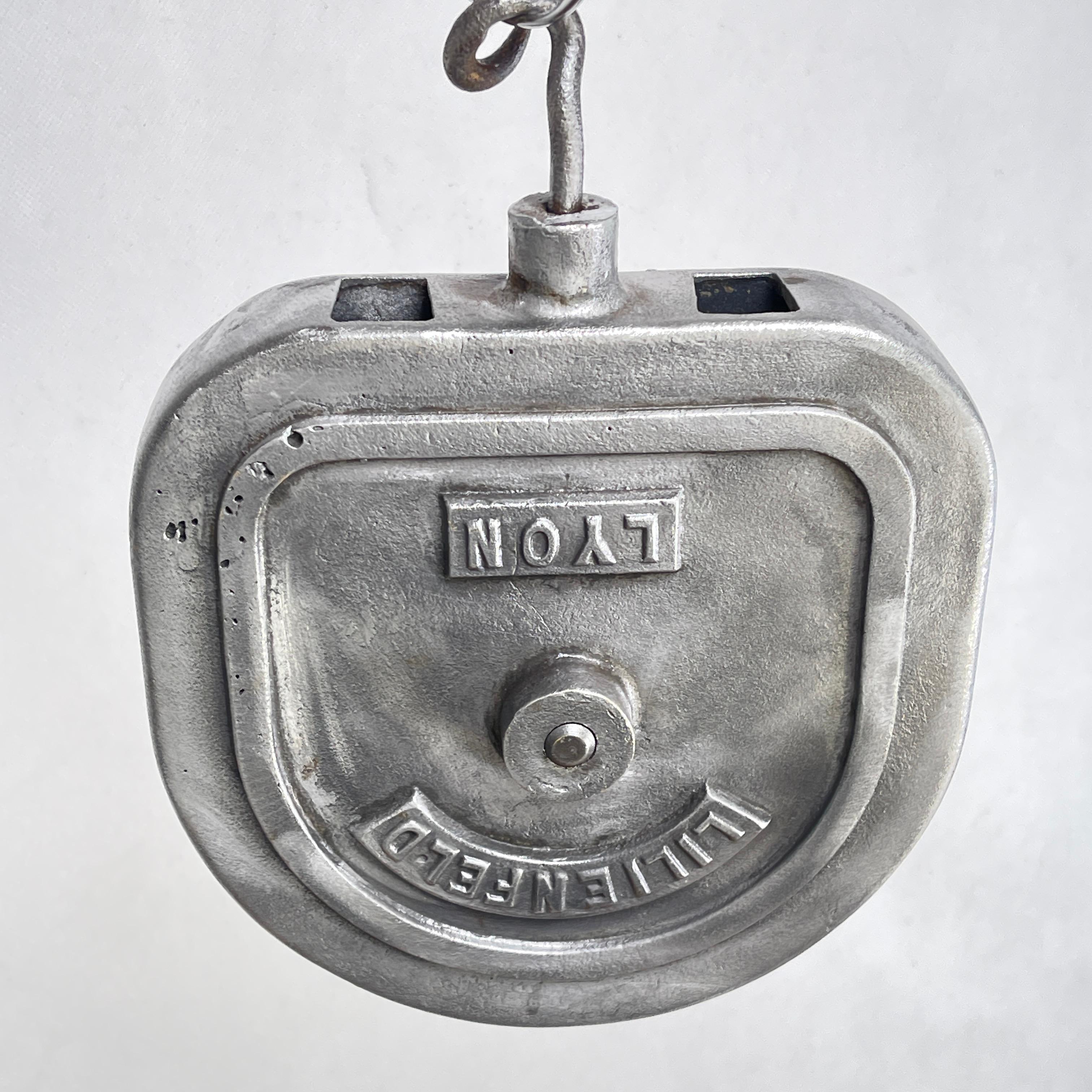Großes industrielles Pulley im Industriedesign, Kabelgriff von Lyon Lilienfeld, 1950er Jahre im Zustand „Gut“ im Angebot in Bingen am Rhein, RP
