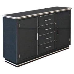 Industrial Design Metal Sideboard, Lacquered, Chrome Plated Metal, Customizable