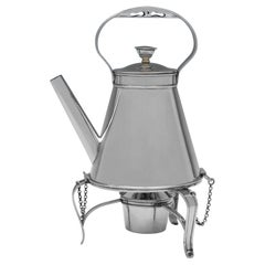 Industrial design sterling silver kettle made in London in 1911