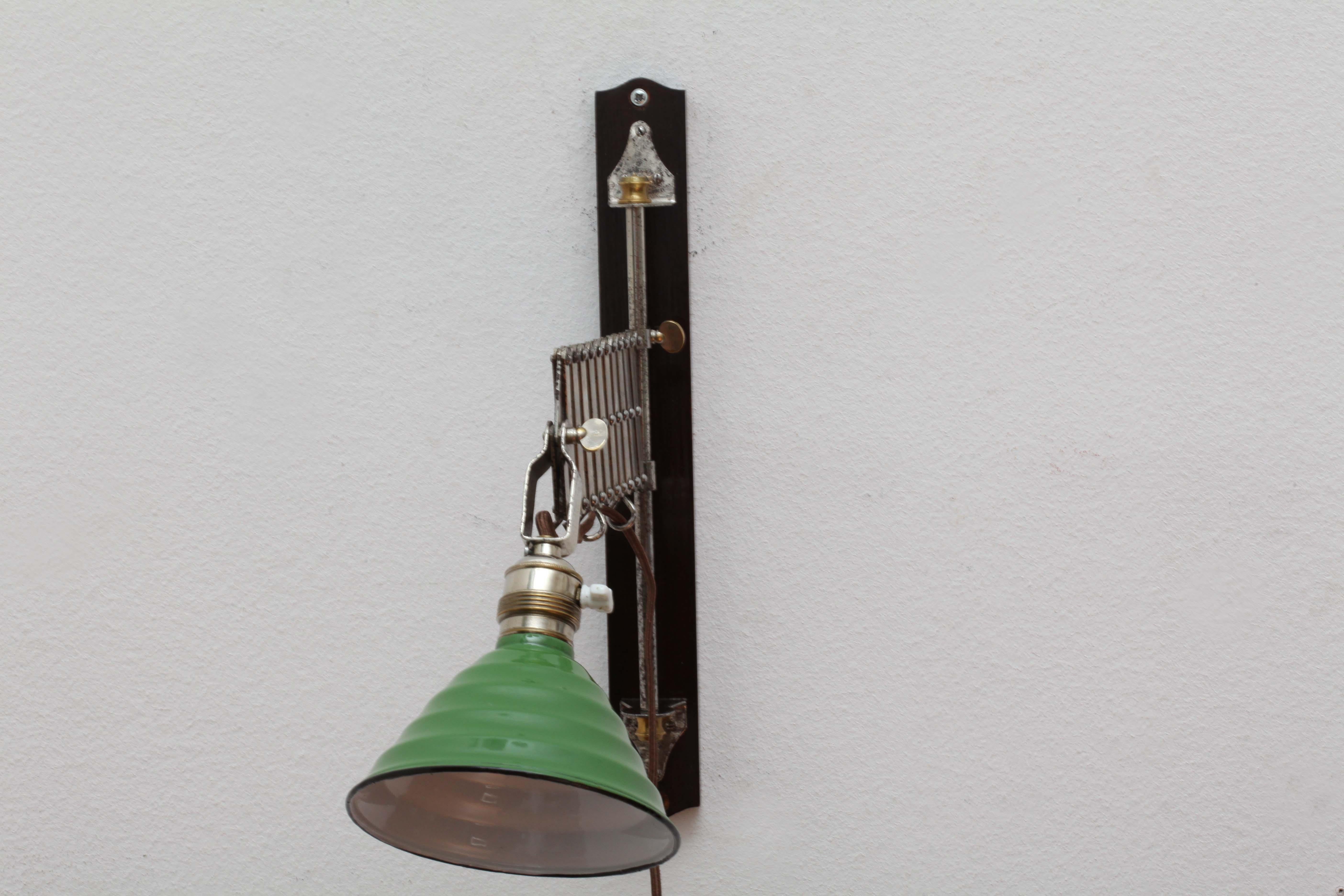 Austrian Industrial Design Wall Lamp, Vienna, 1950