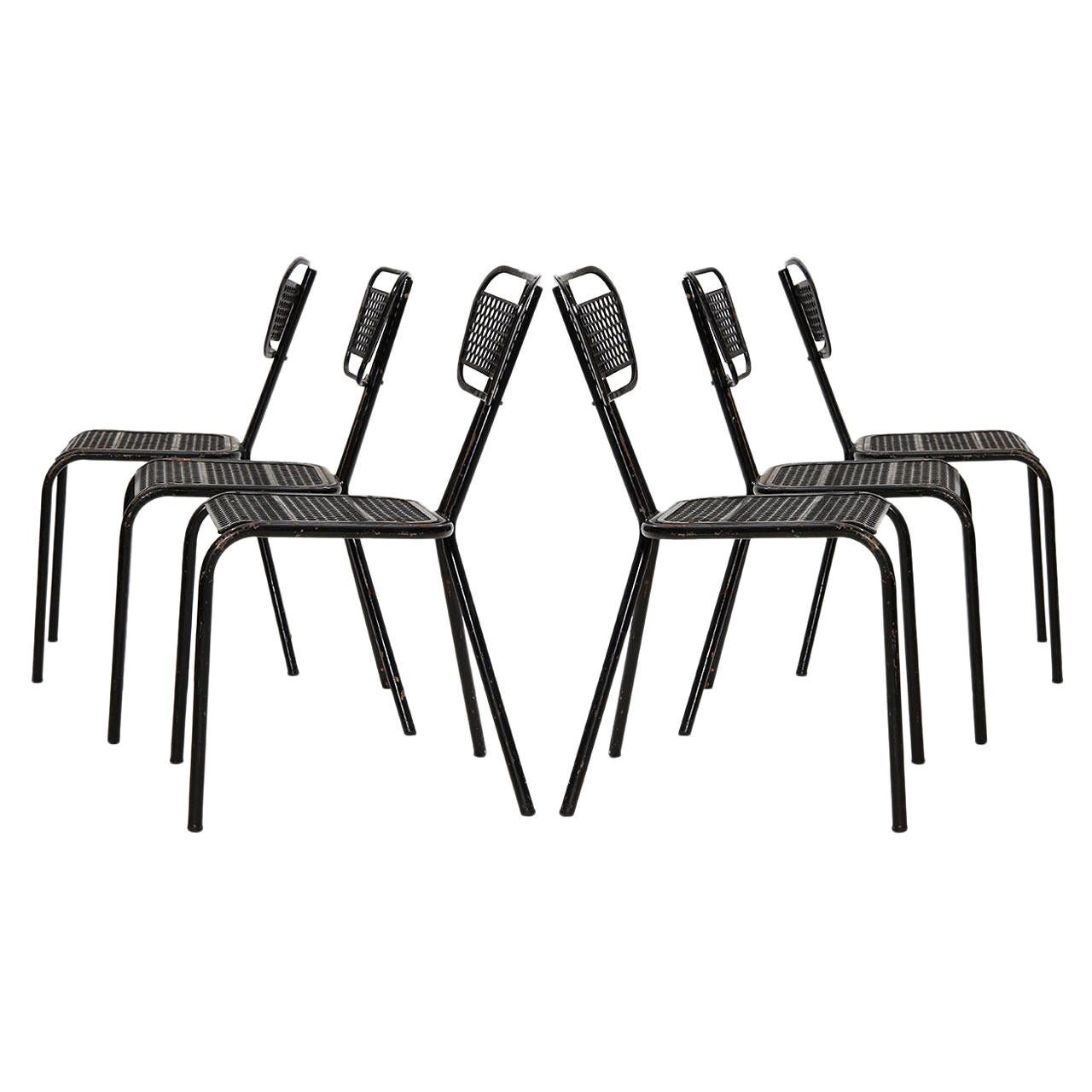Industrial Dining Chairs from France, 1960s