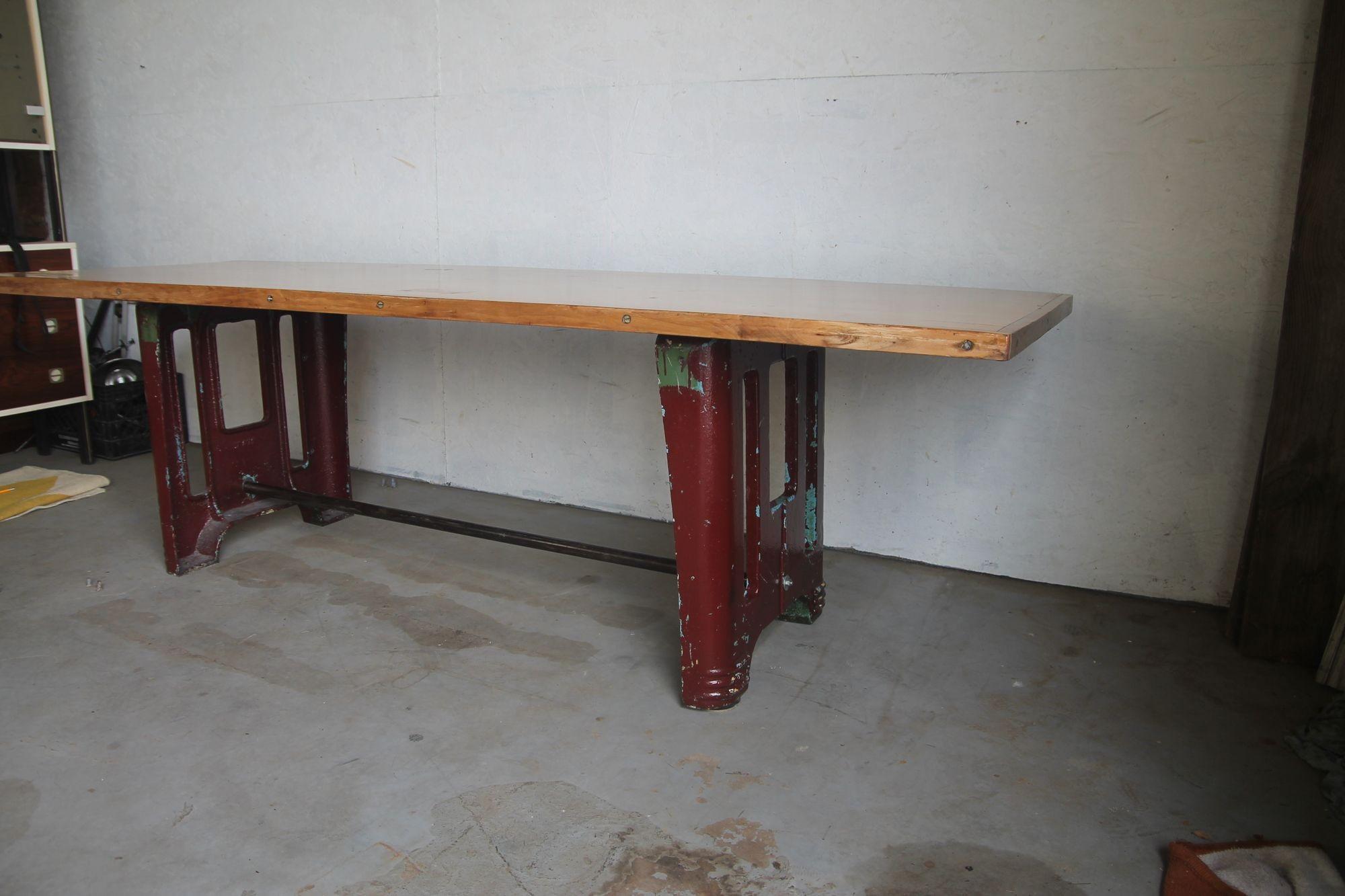 American Industrial Dining or Conference Room Table For Sale