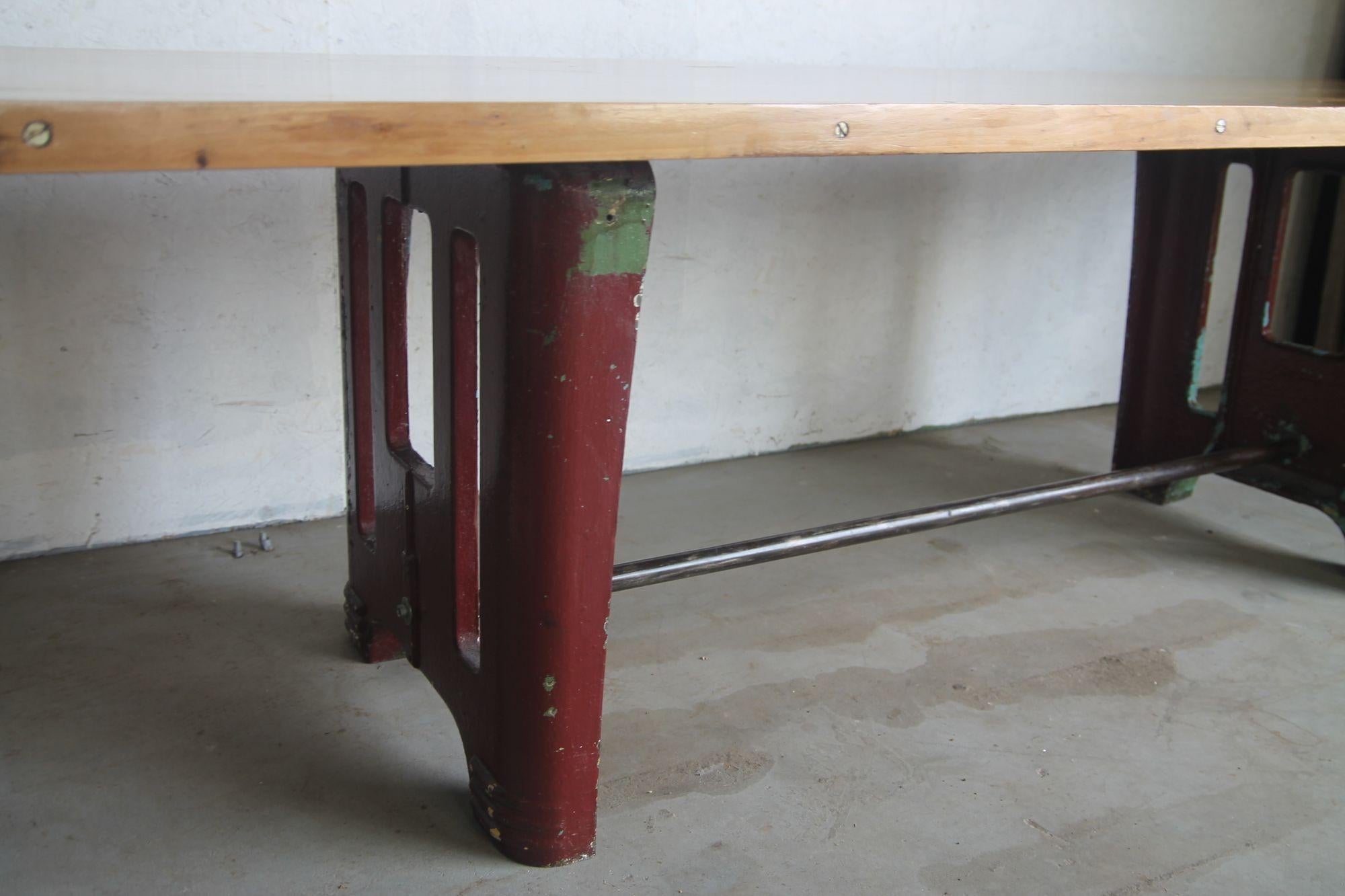 20th Century Industrial Dining or Conference Room Table For Sale