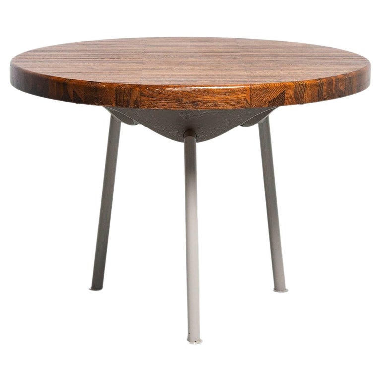 Industrial Dining Table With Metal, Industrial Dining Table Round