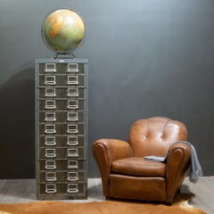 Industrial Double Draw Steel File Cabinet c.1940