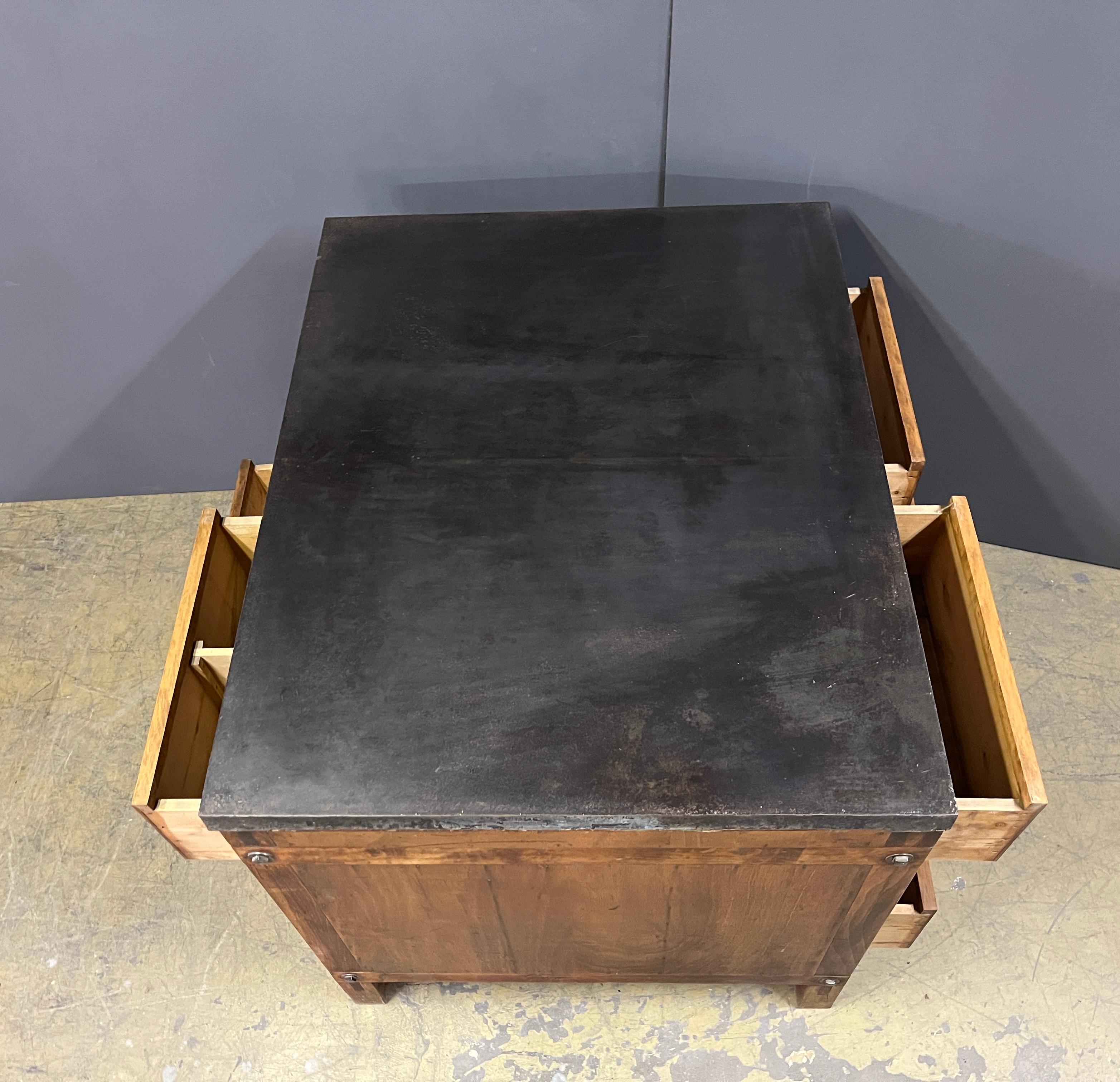 Industrial Double-Sided Pine Chest of Drawers For Sale 5