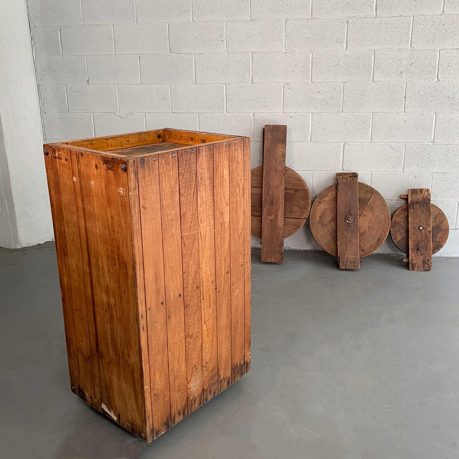 Industrial Douglas Fir Dumbwaiter Cabinet By Sedgewick 1