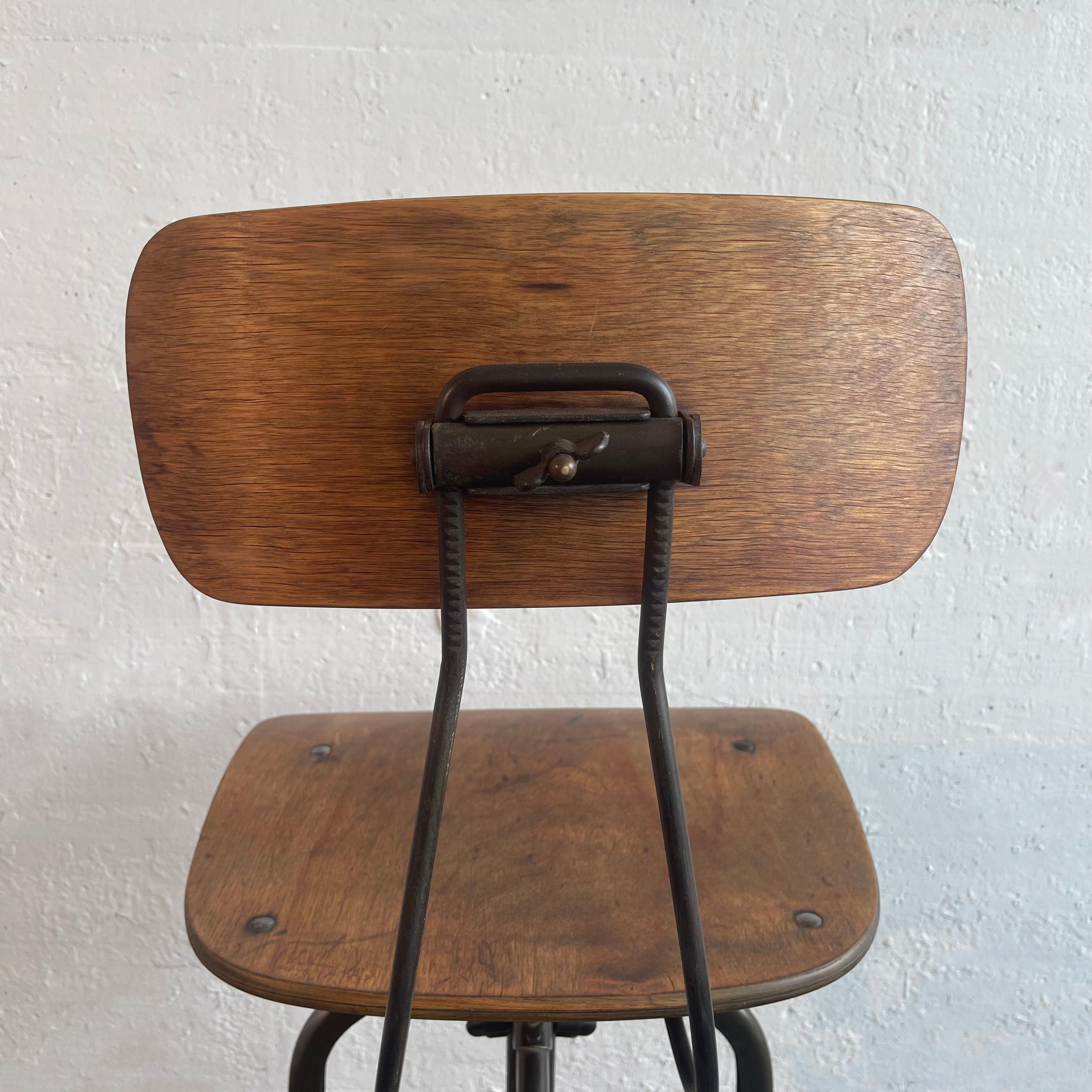 Industrial Drafting Swivel Stool By Toledo Metal Furniture Co. 2