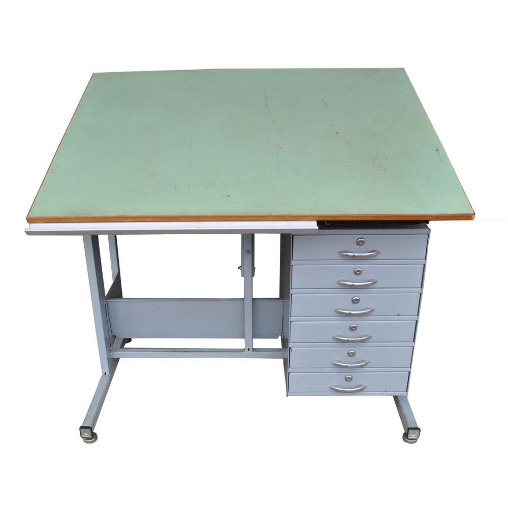 American Industrial Drafting Table Desk