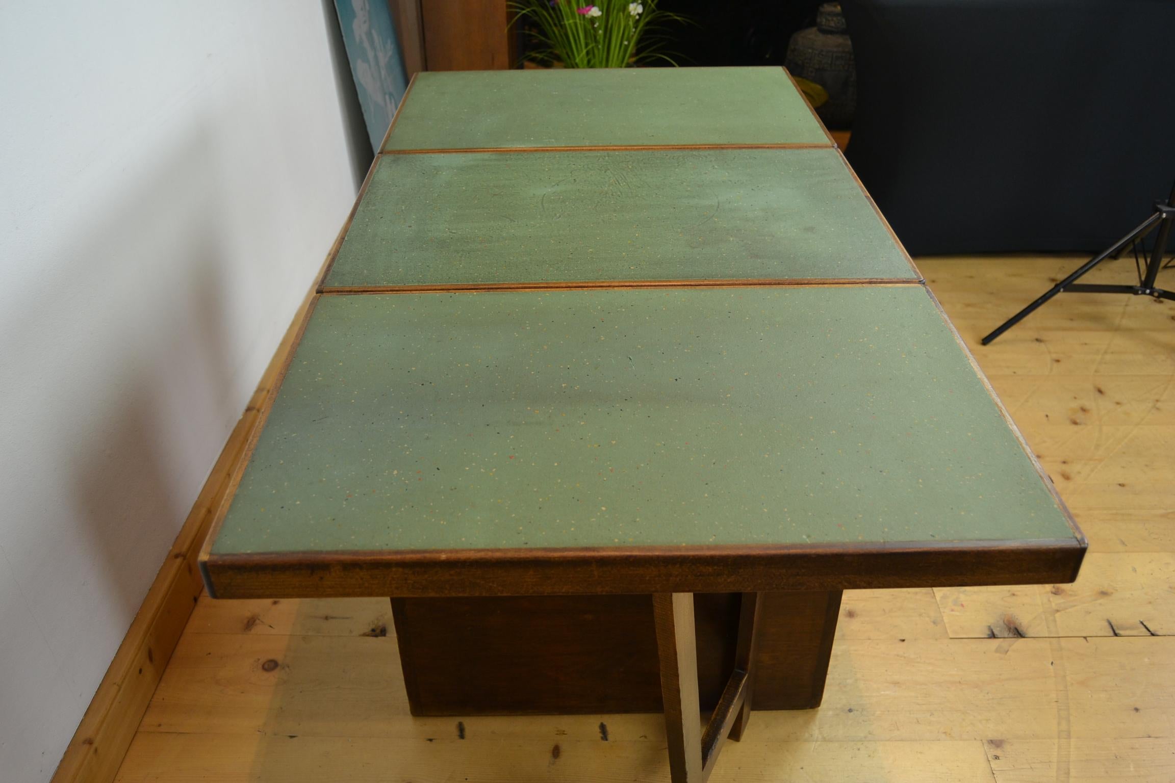 Industrial Drop Leaf Table, Work Table or Console Table For Sale 4