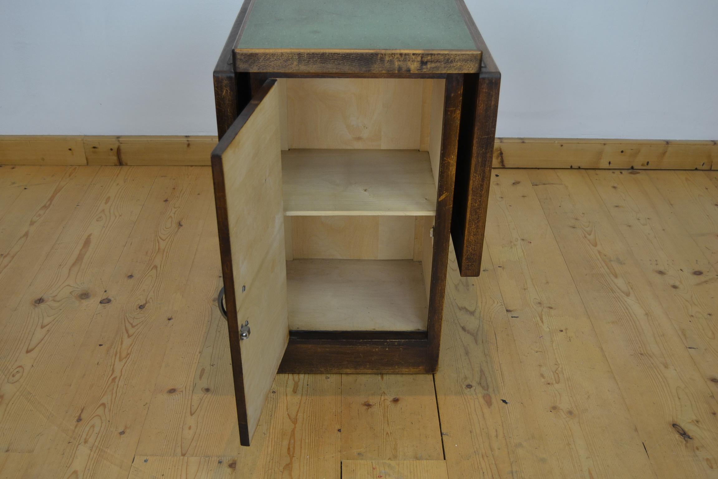 Industrial Drop Leaf Table, Work Table or Console Table For Sale 6