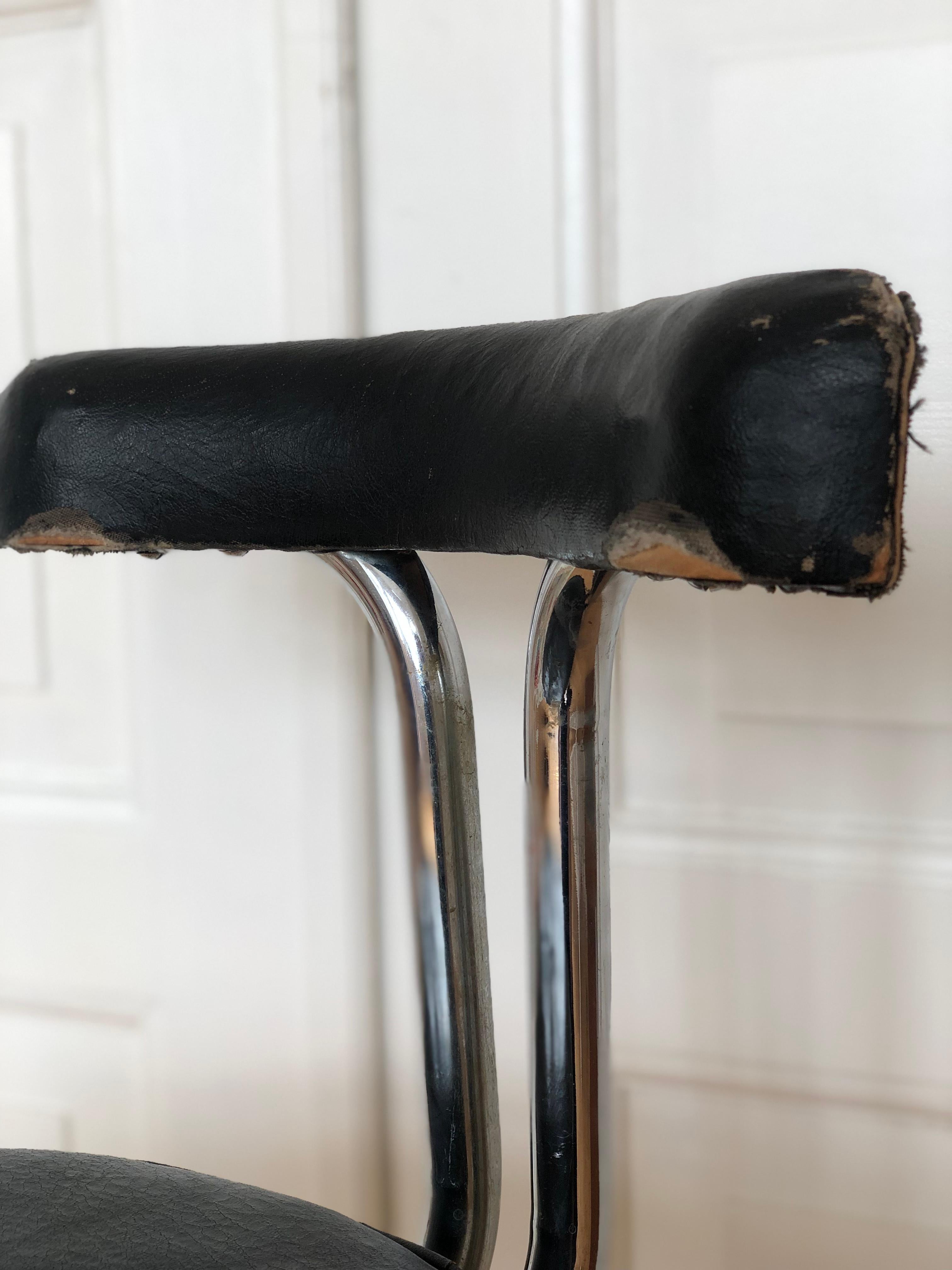 Industrial DS-Staal Chair by Sven Markelius 1930 Sweden en Bastante bueno estado para la venta en Sakskøbing, DK