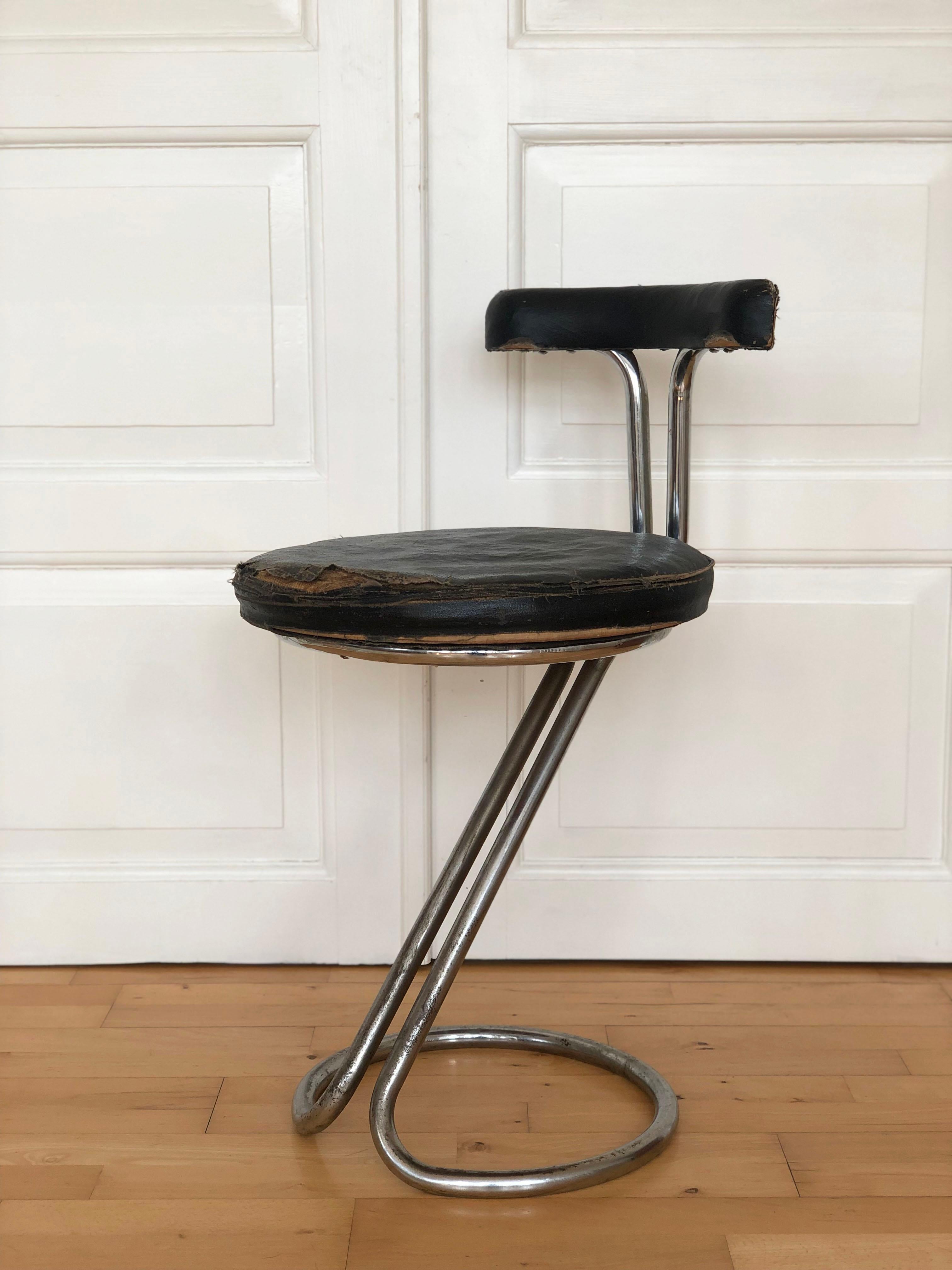 Industrial DS-Staal Chair by Sven Markelius 1930 Sweden mediados del siglo XX en venta
