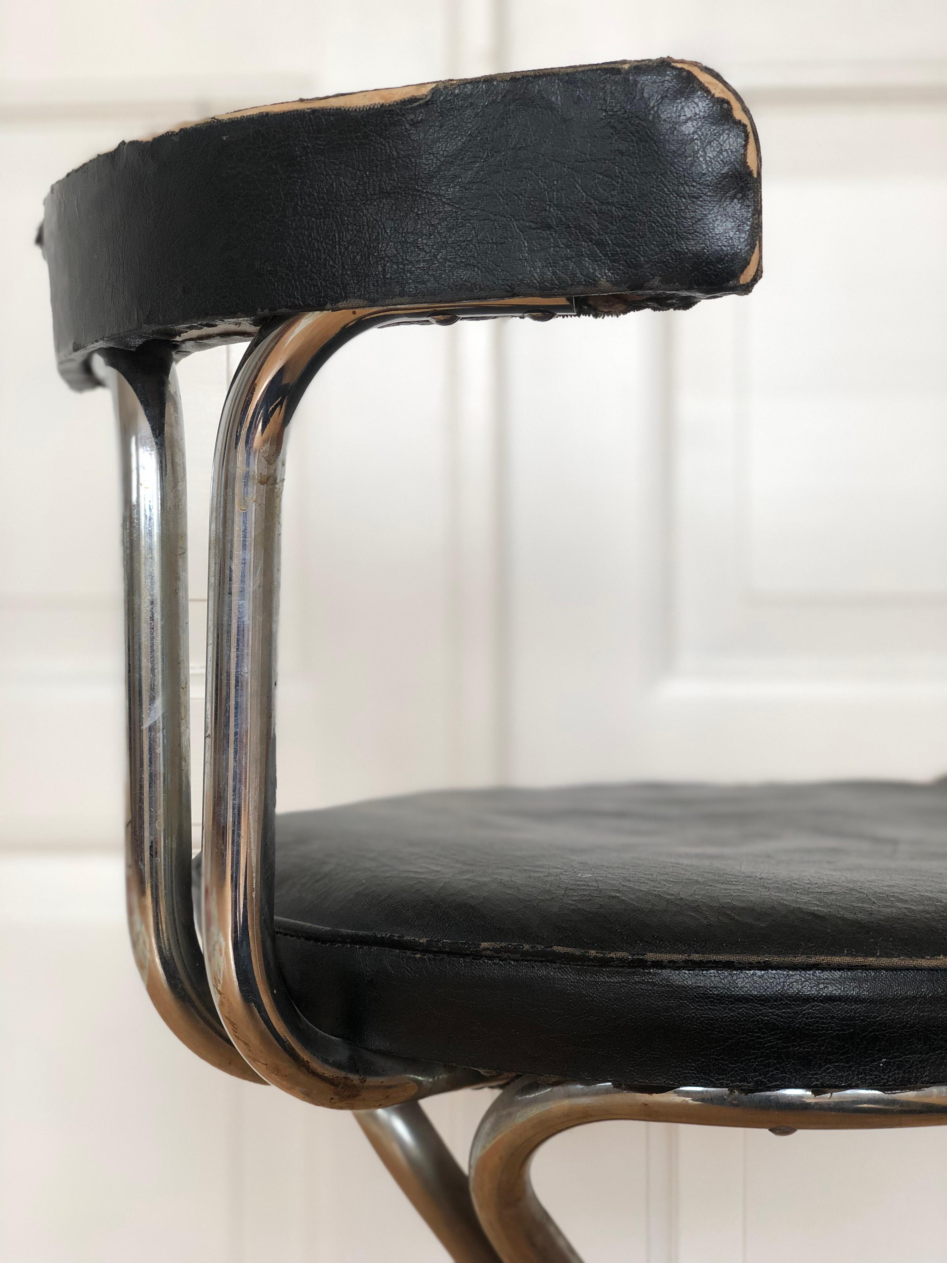 Industrial DS-Staal Chair by Sven Markelius 1930 Sweden Acero en venta