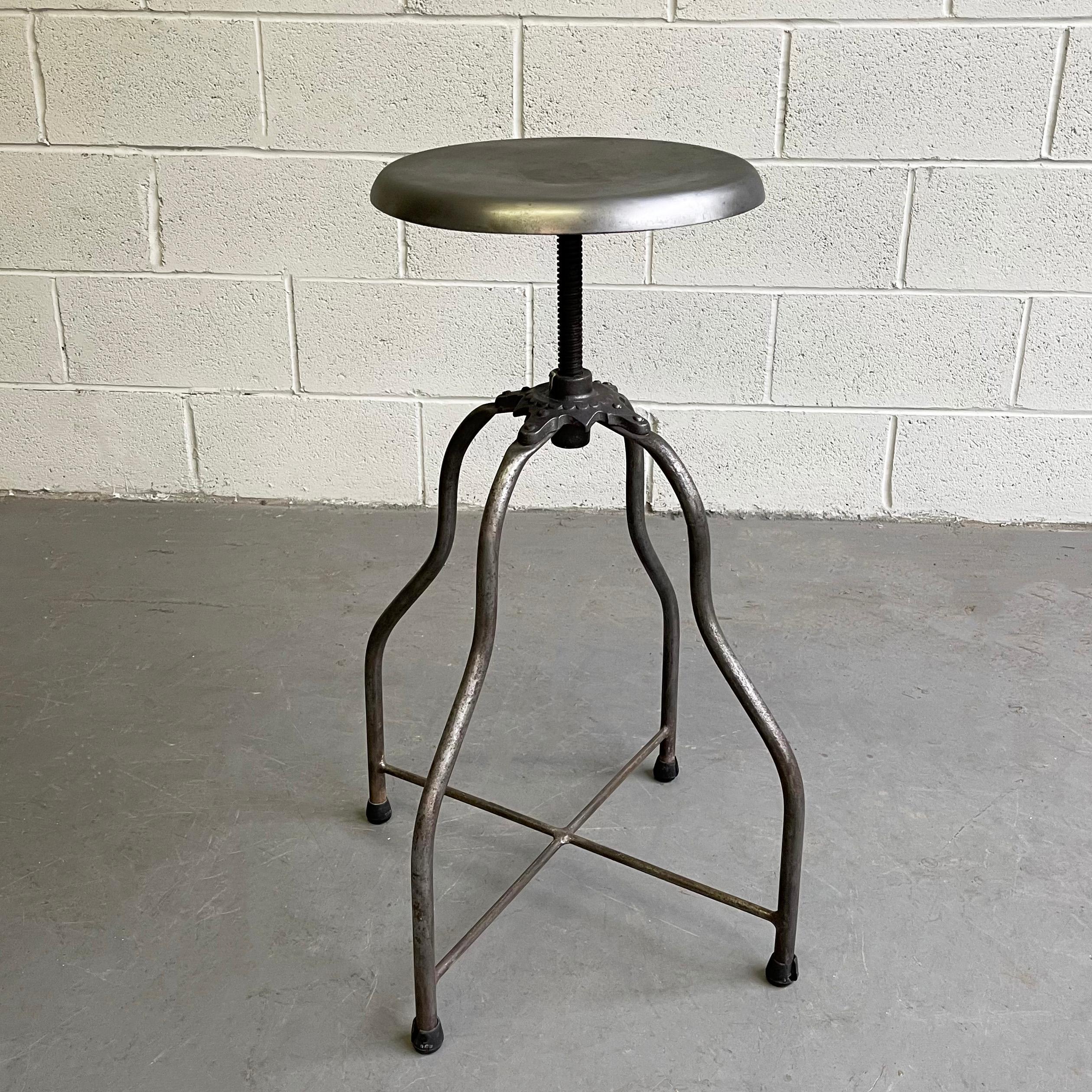 American Industrial Early 20th Century Apothecary Swivel Stool For Sale