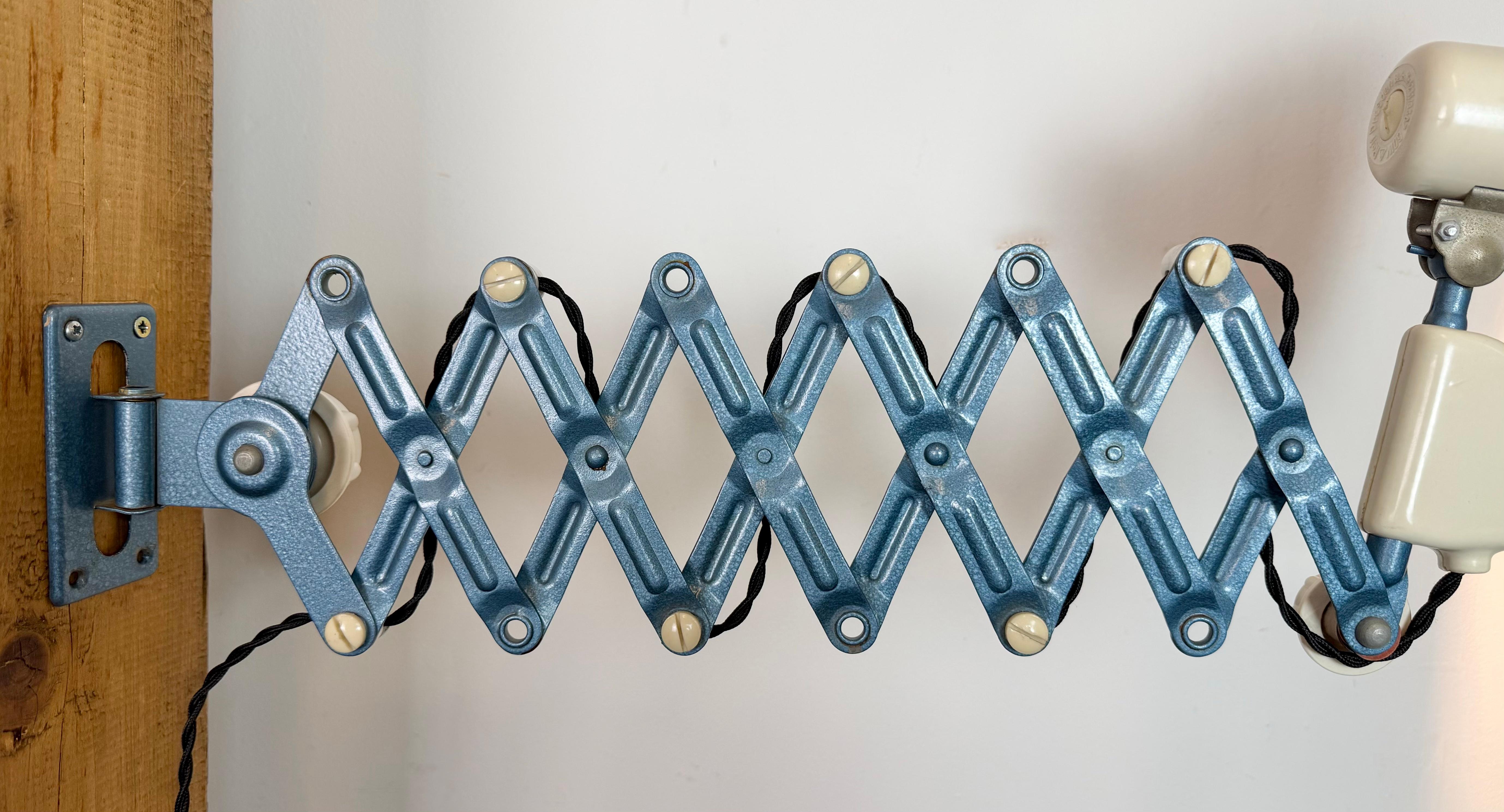 Lampada a forbice industriale della Germania dell'Est di Reif Dresden, anni '50 in vendita 9