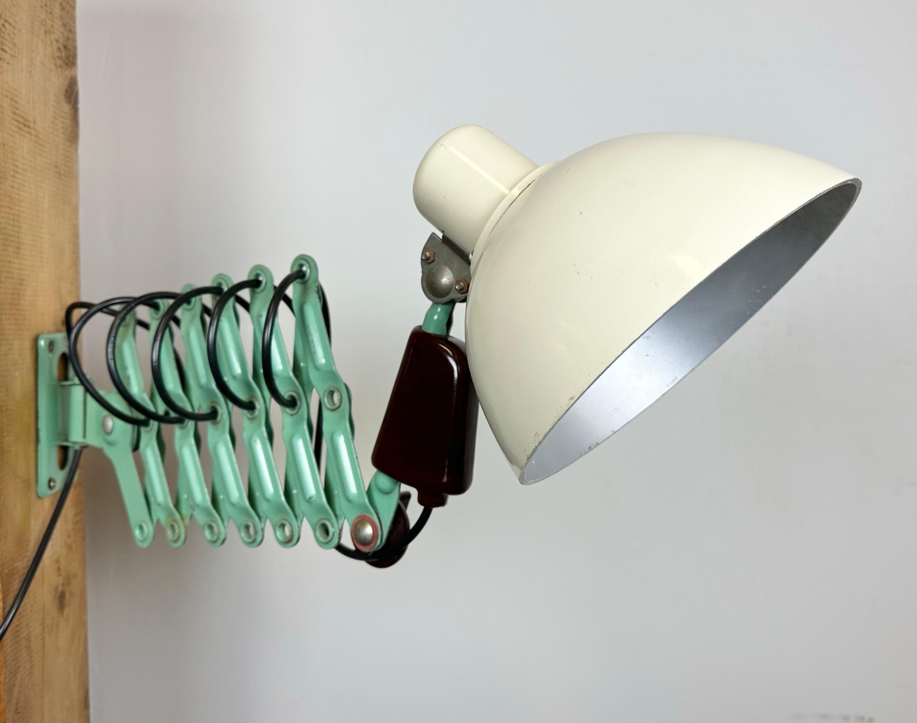 Industrial East German Scissor Lamp from VEB Zweckleuchtenbau Dresden, 1950s 5