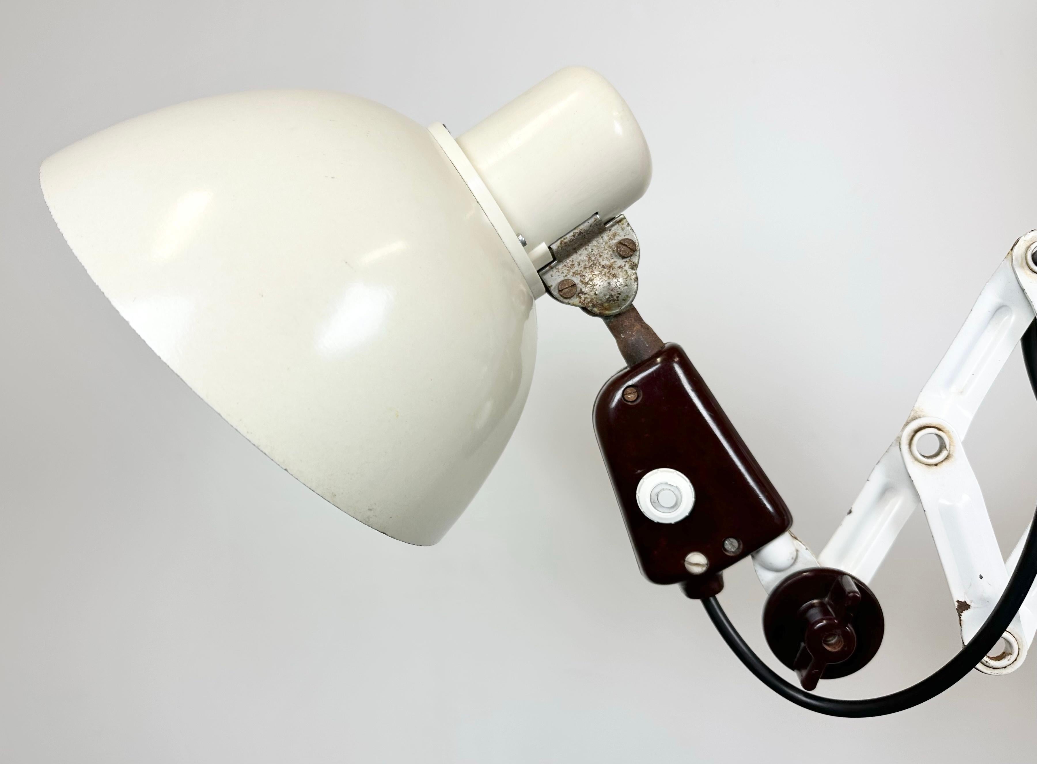 20th Century Industrial East German Scissor Lamp from VEB Zweckleuchtenbau Dresden, 1950s For Sale