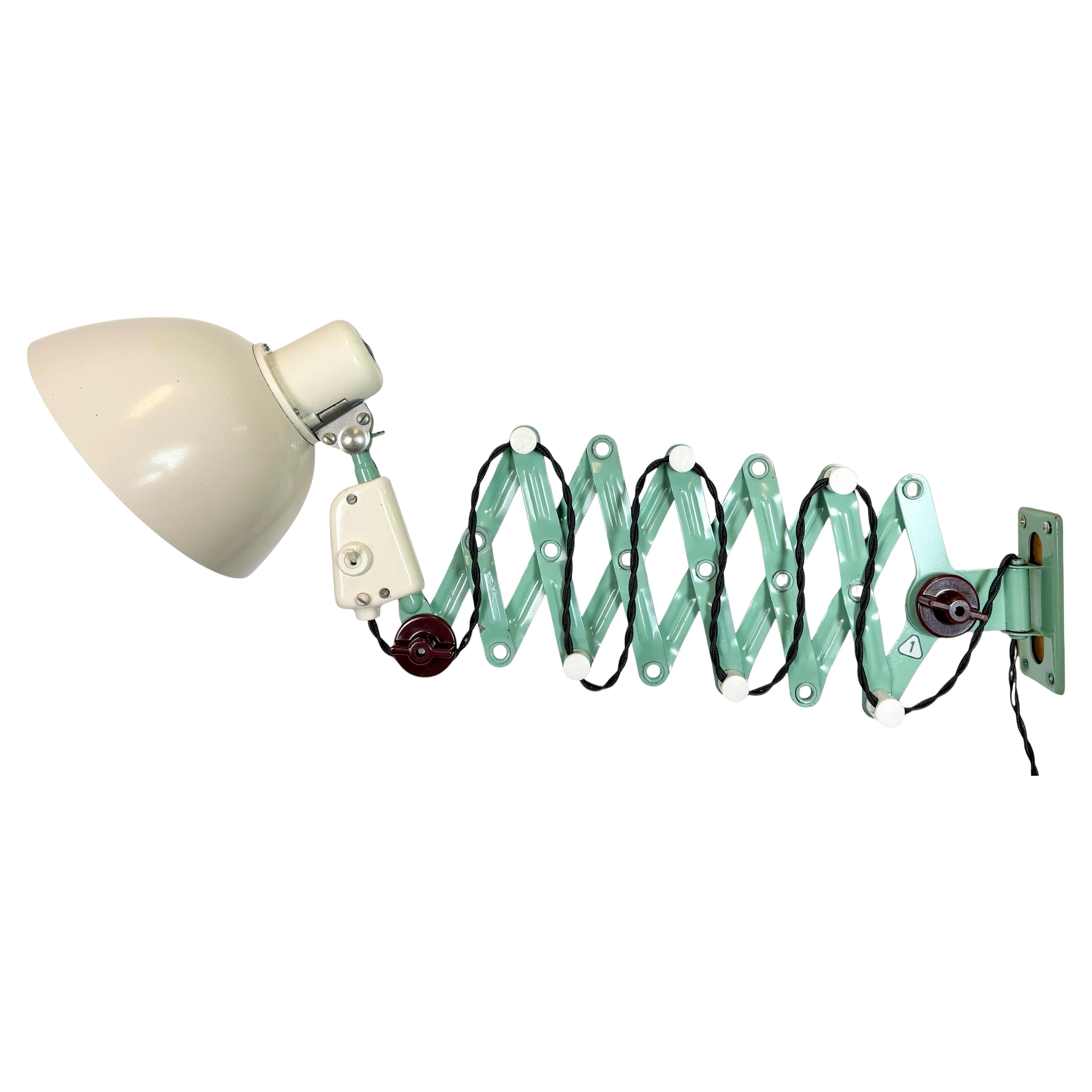 Industrial East German Scissor Lamp from VEB Zweckleuchtenbau Dresden, 1950s