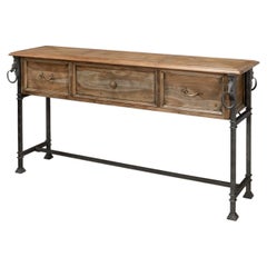 Industrial Equestrian Console Table